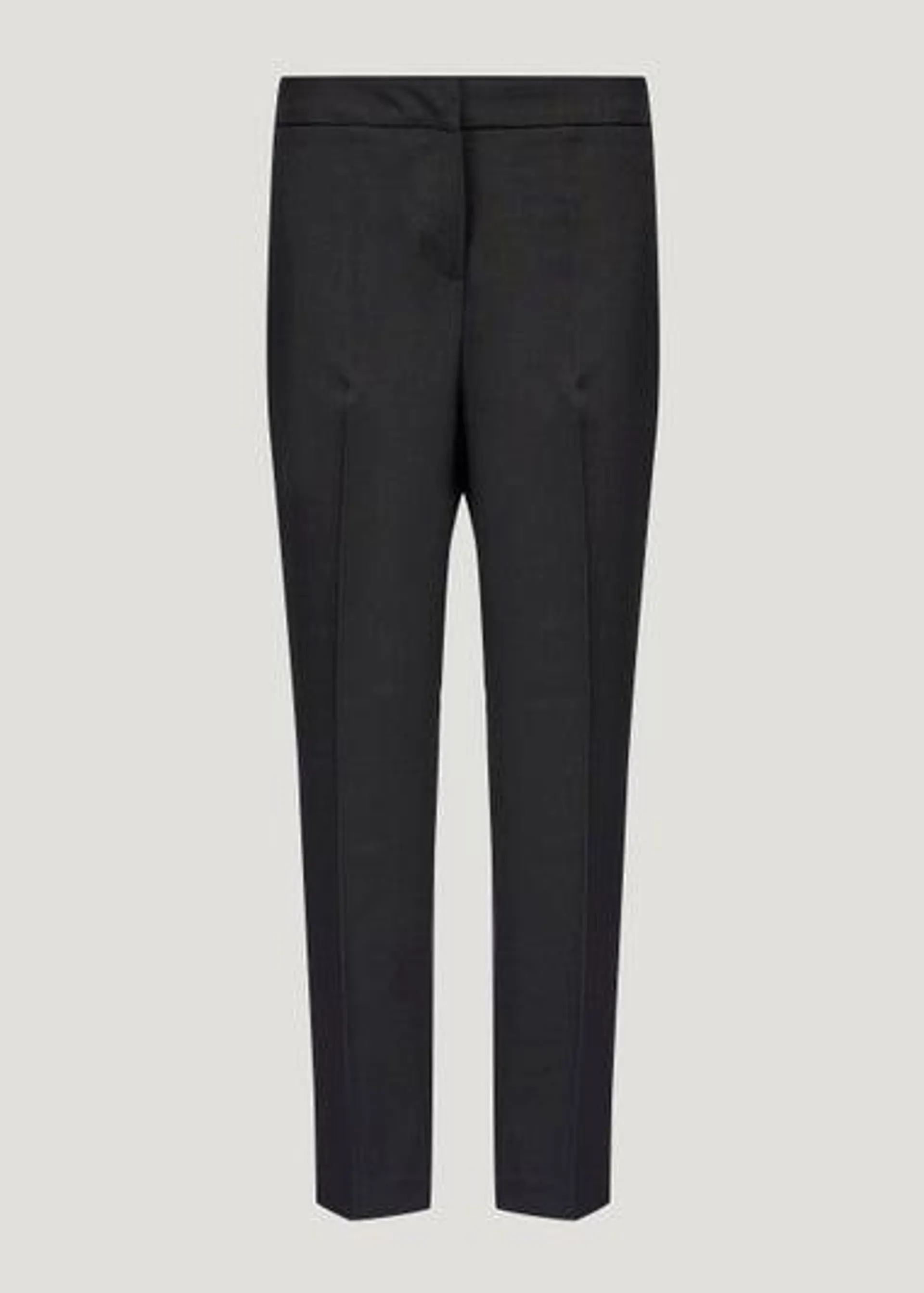 Black Straight Fit Trousers (Long Length)