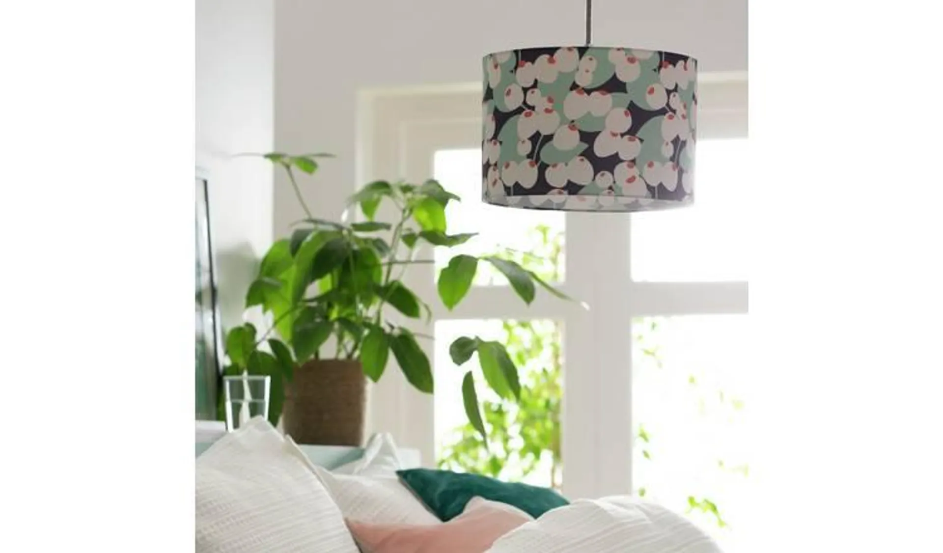 Habitat Multicoloured Floral Drum Lampshade - 30cm