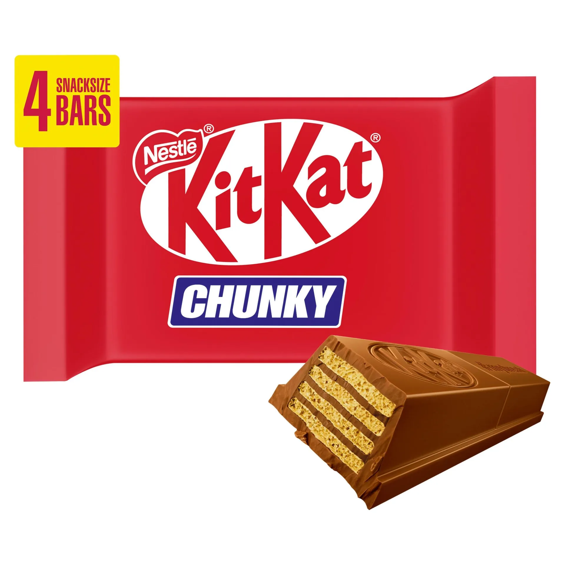 KitKat Chunky Milk Chocolate Bar 4 Pack Multipack 128g