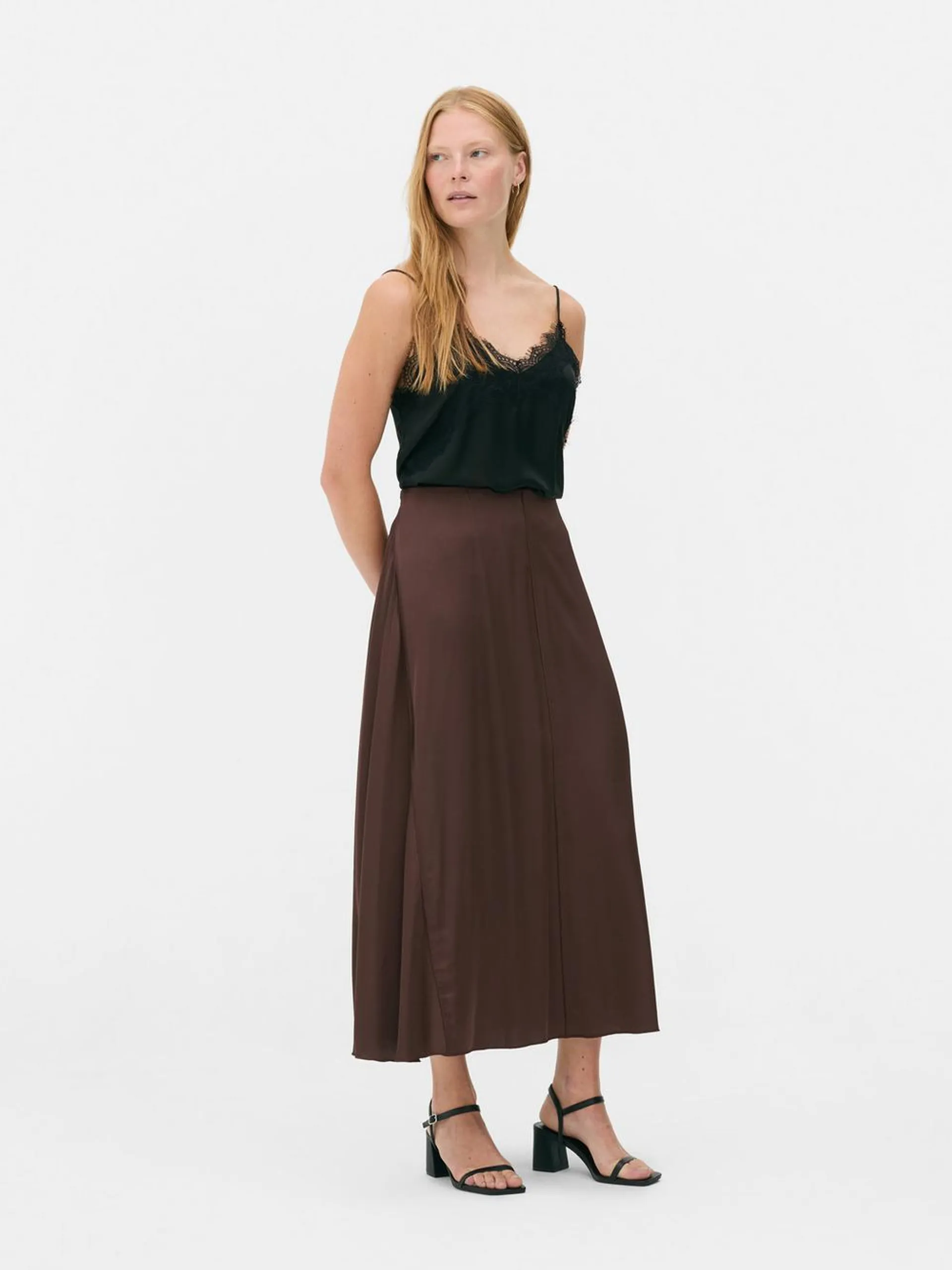 The Edit Satin Skirt