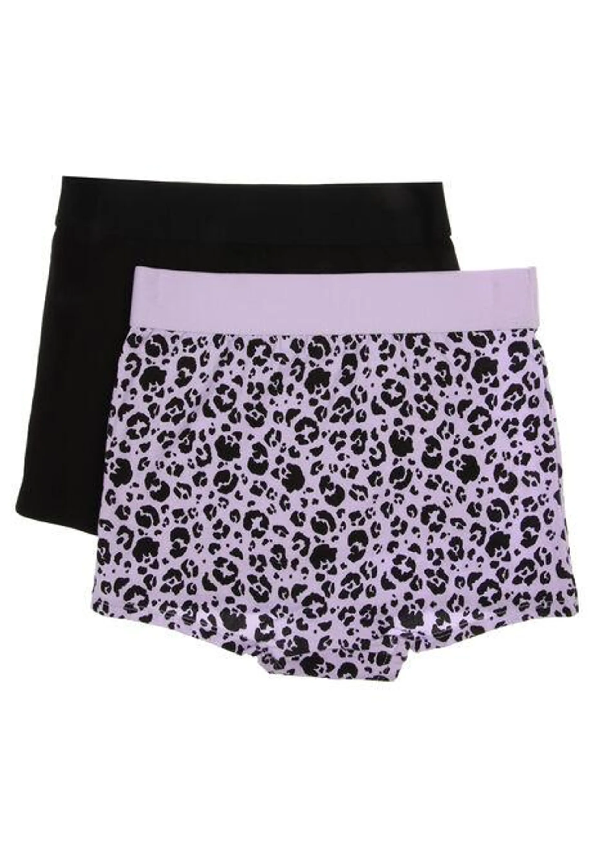 Older Girls 2pk Animal Print Boxer Briefs