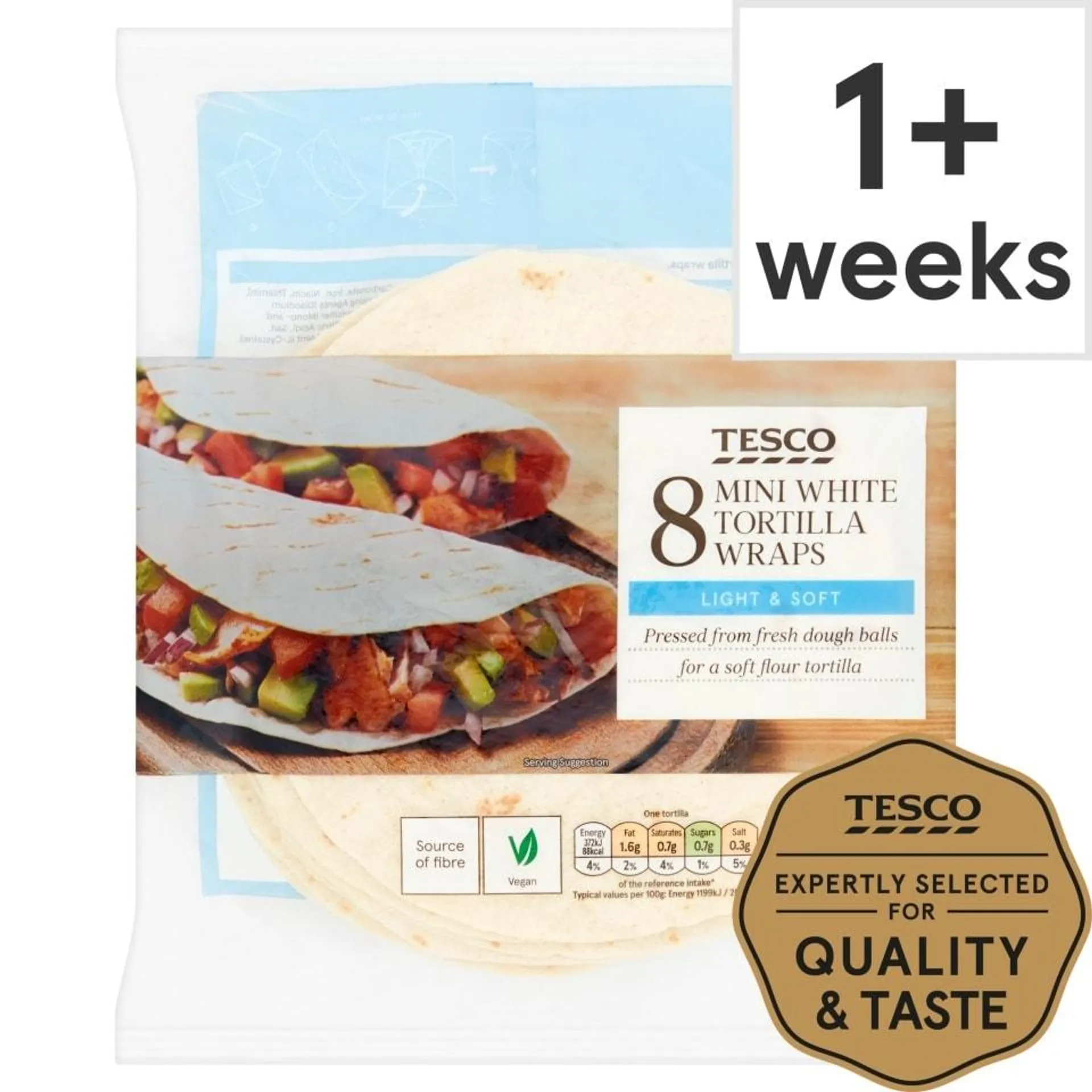 Tesco Mini White Tortilla Wraps 8 pack