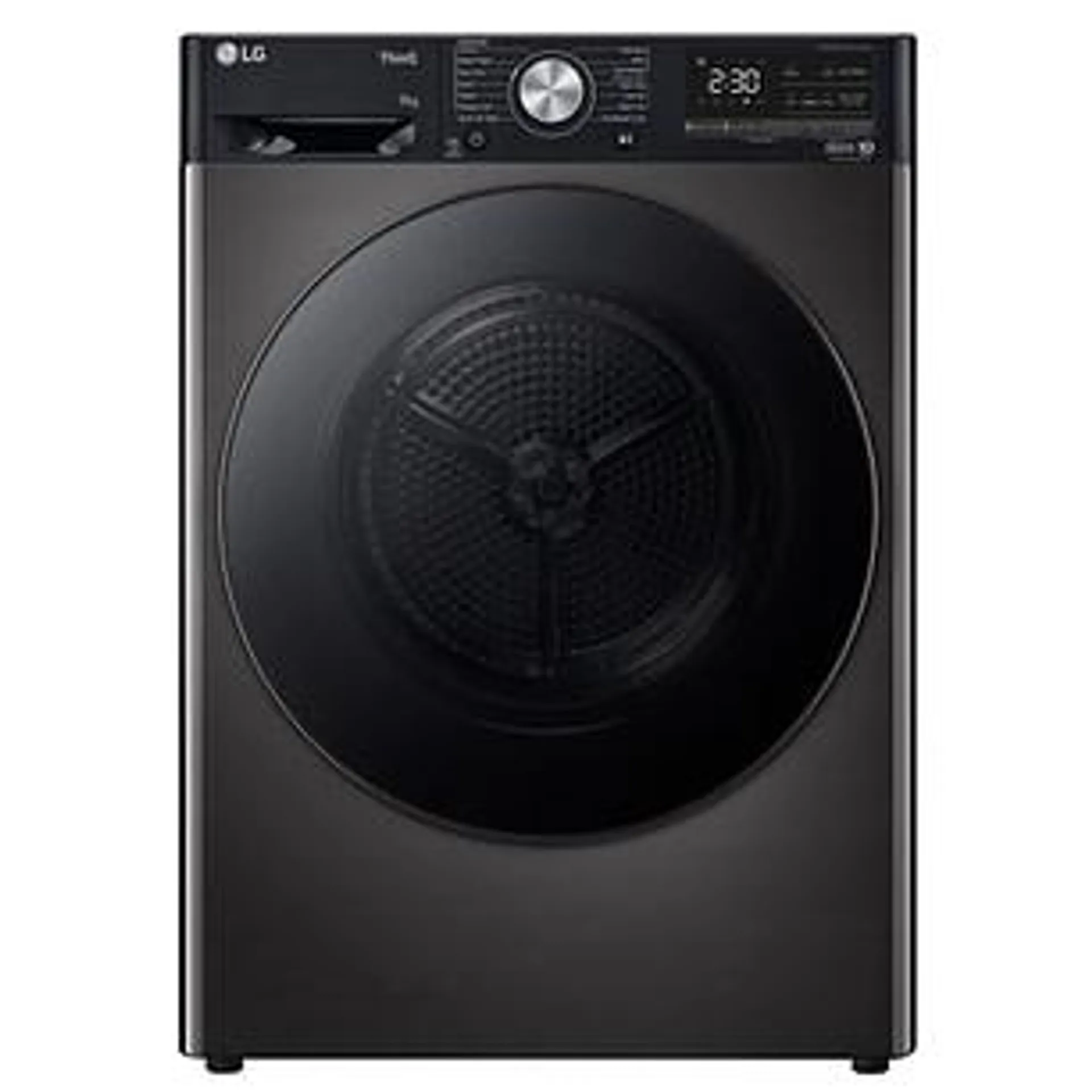 LG FDV909BN 9kg Eco Hybrid Heat Pump Condenser Dryer – BLACK STEEL