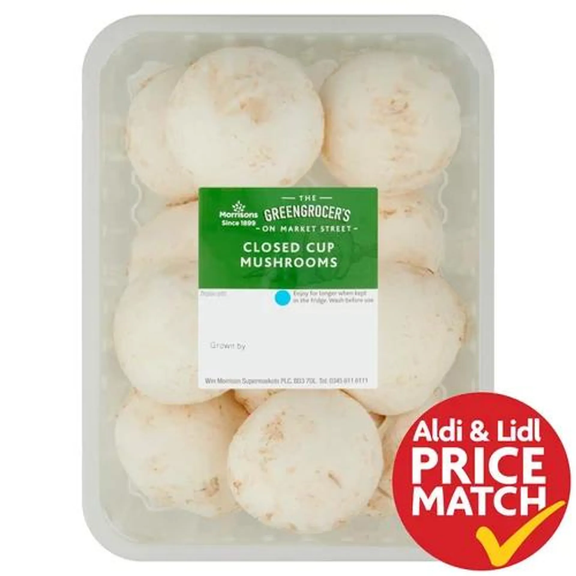 Morrisons Closed Cup Mushrooms