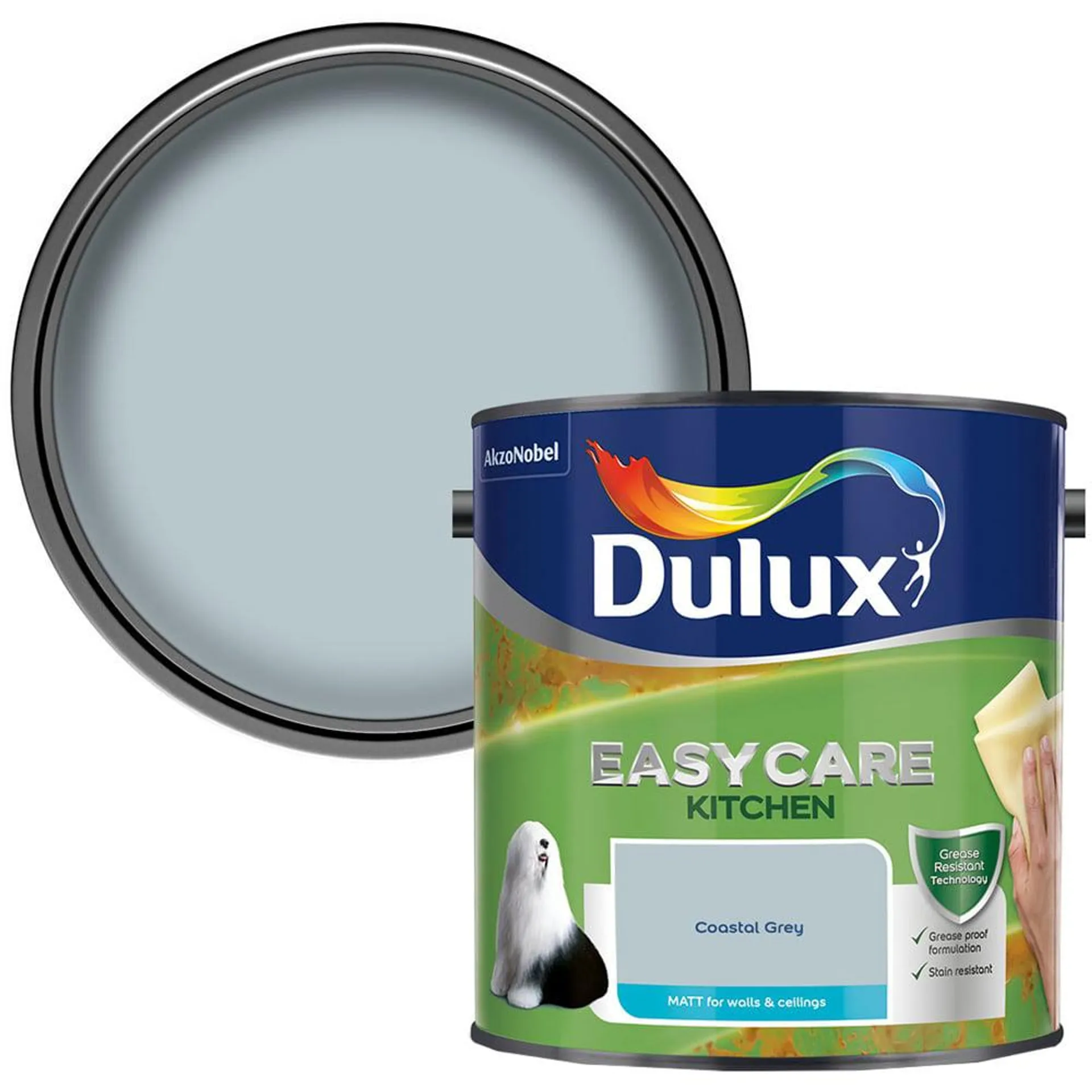 Dulux Easycare Kitchen Coastal Grey Paint 2.5L