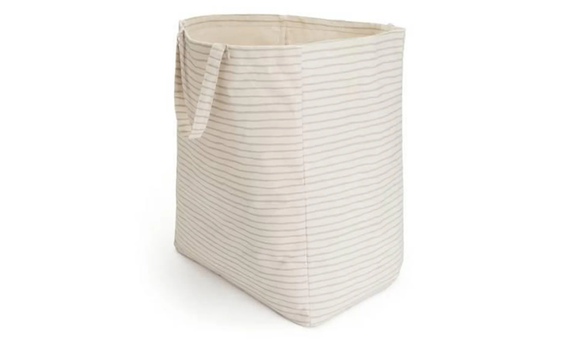 Habitat Natural 46 Litre Stripe Laundry Bag - Cream