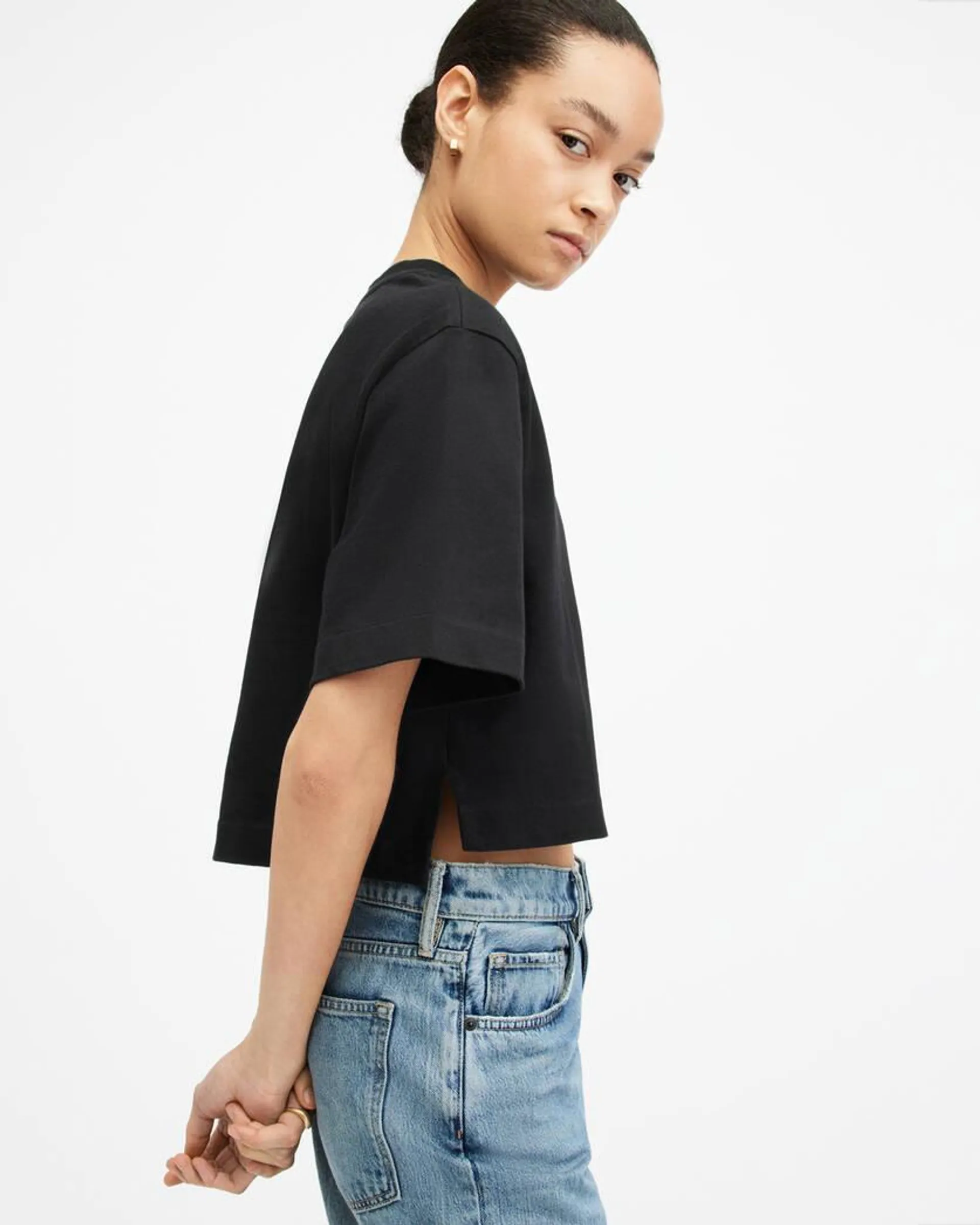 Lottie Crew Neck Cropped T-Shirt