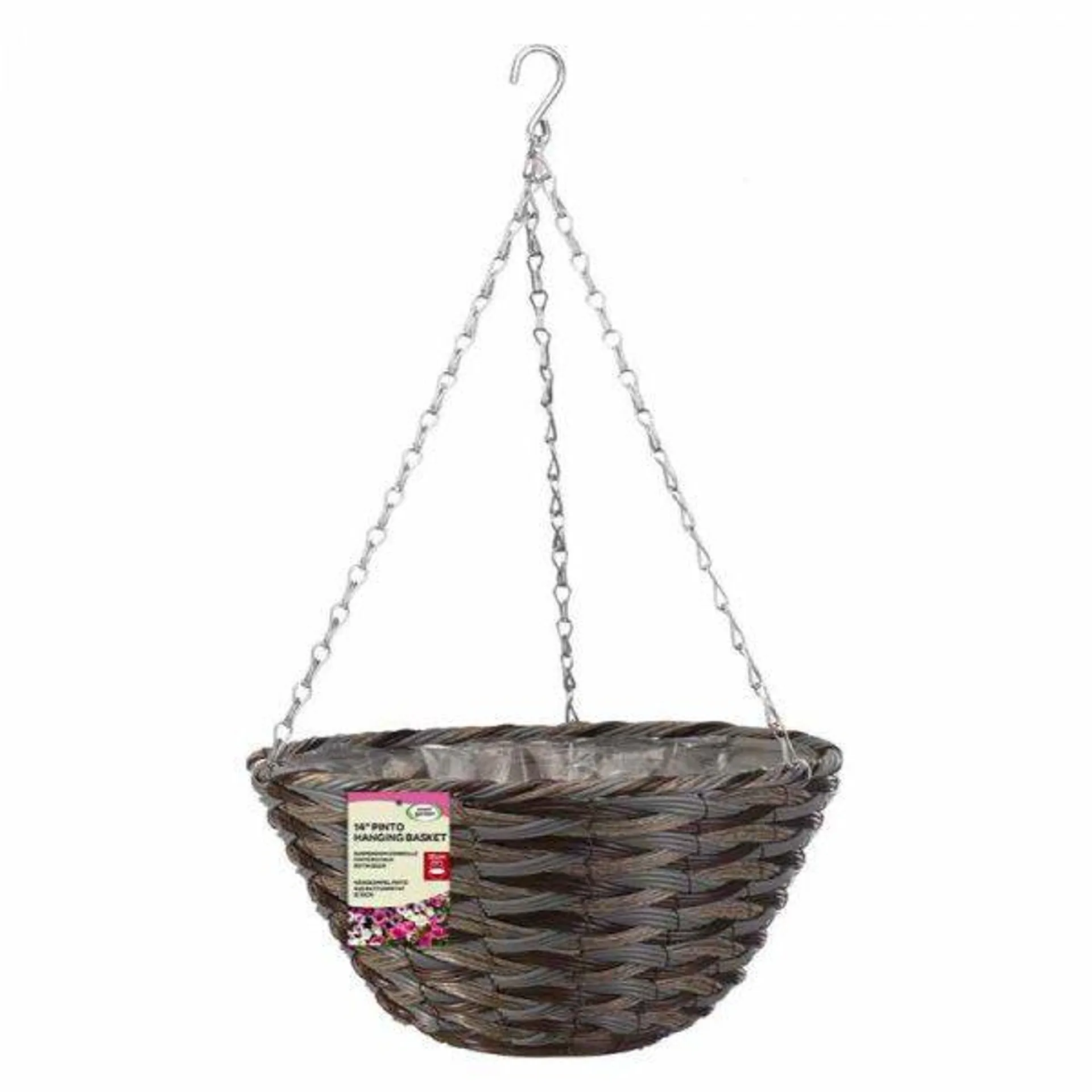 Pinto Faux Rattan Hanging Basket