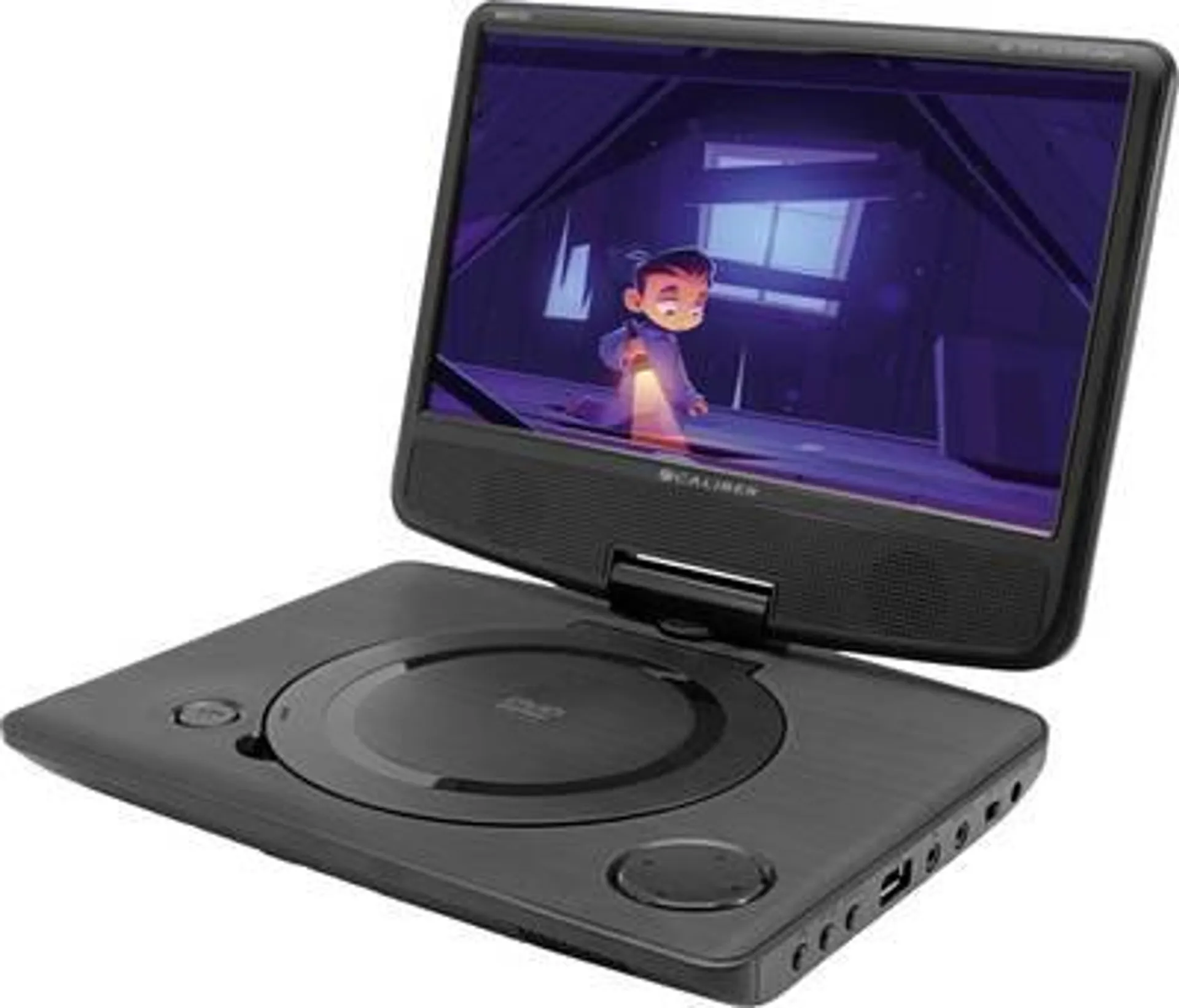 Caliber MPD125 Portable DVD player 25.4 cm 10 inch incl. 12V car power cable, Battery-powered Black