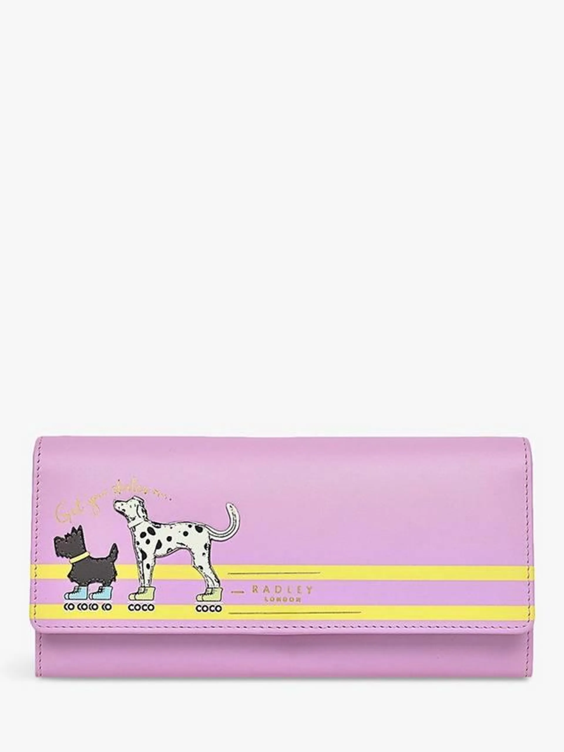 Get Your Skates On Leather Matinee Purse, Sugar Pink