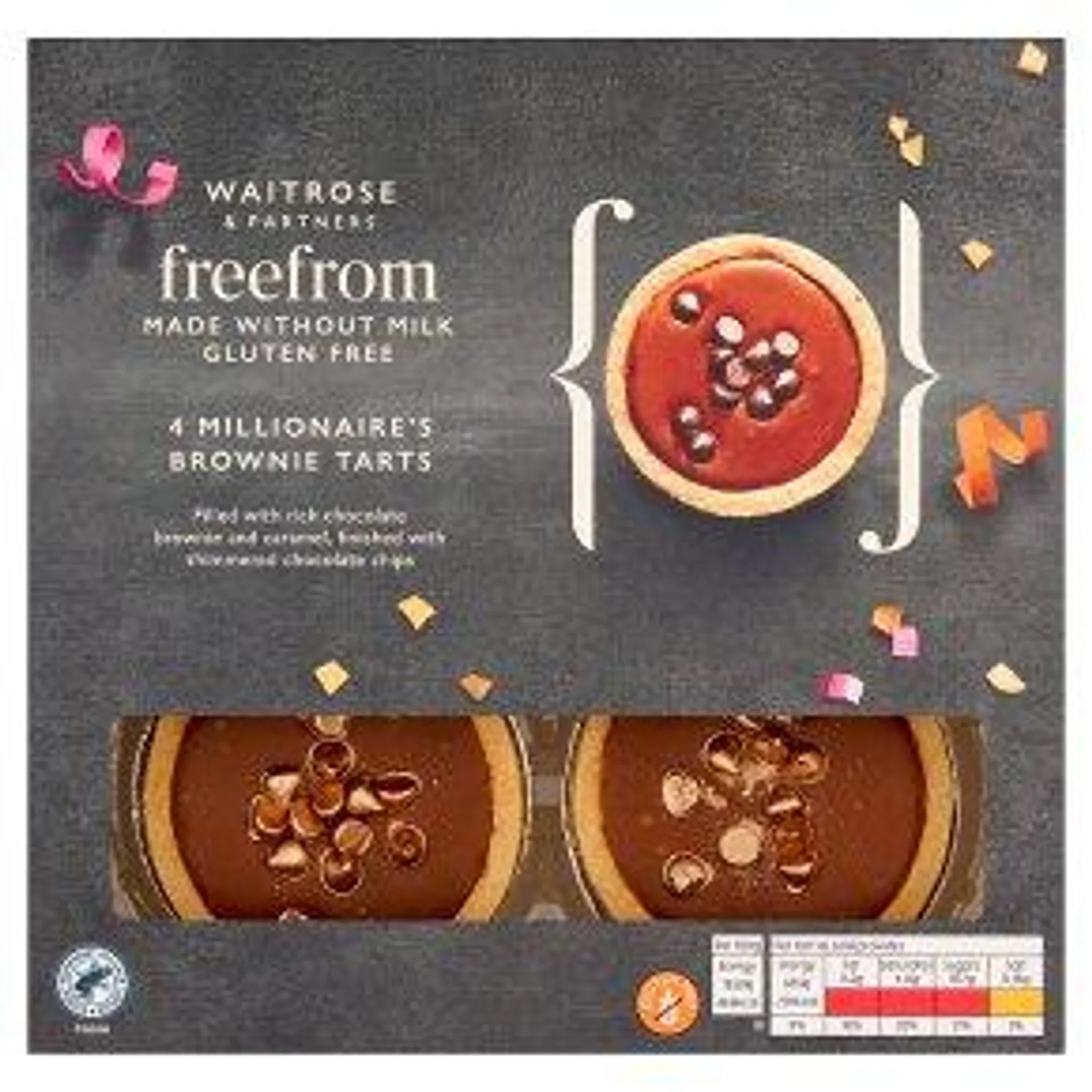 Waitrose Free From 4 Millionaire's Brownie Tarts