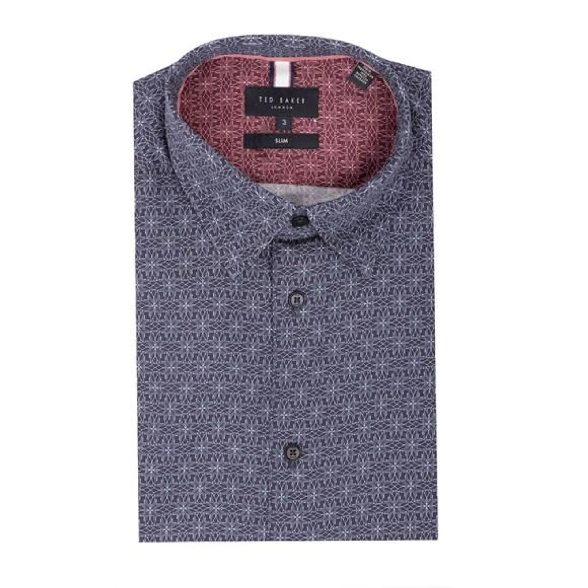 Mens Blue Star Geo Print Shirt