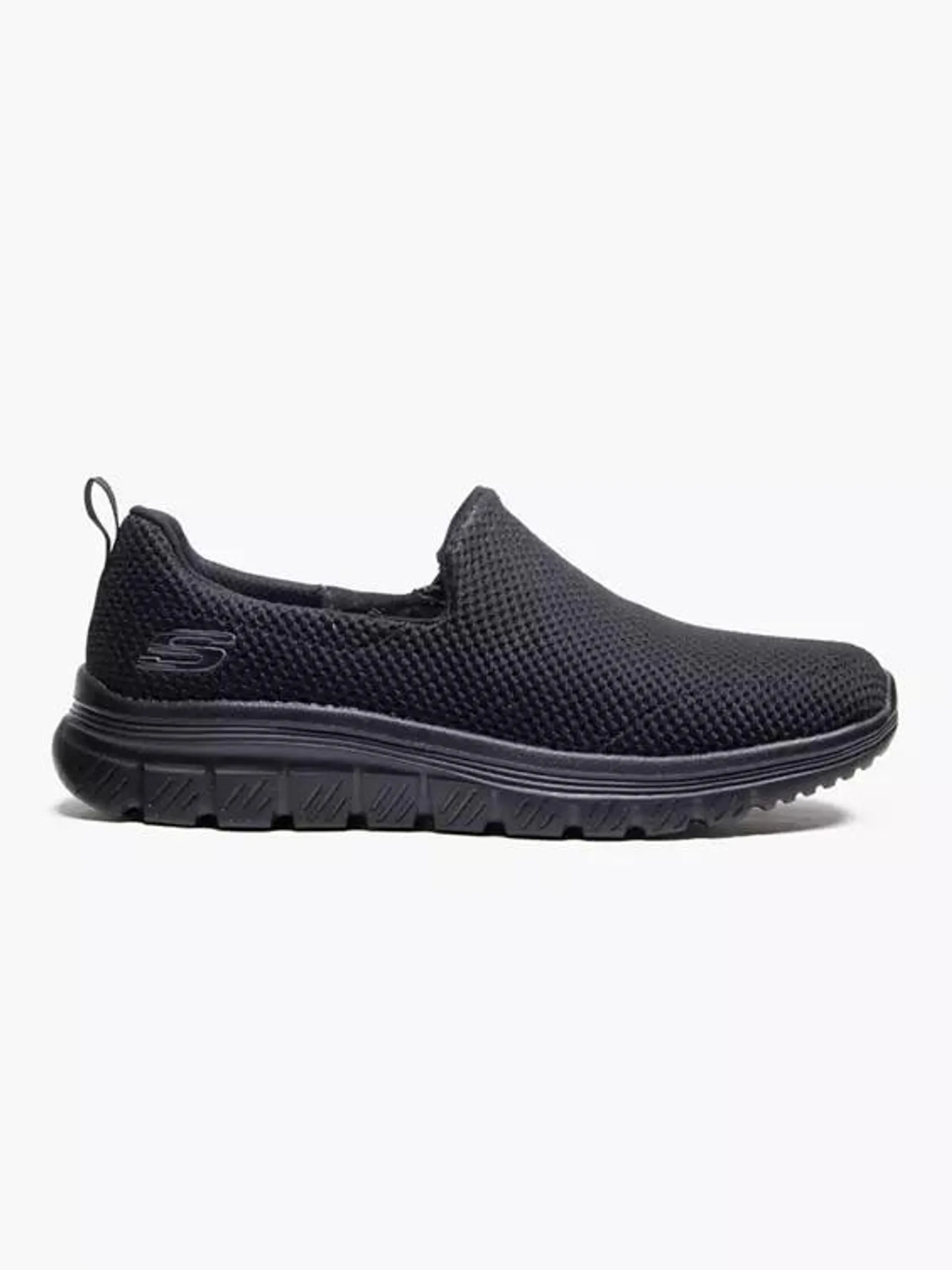 Skechers Black Slip On Trainers