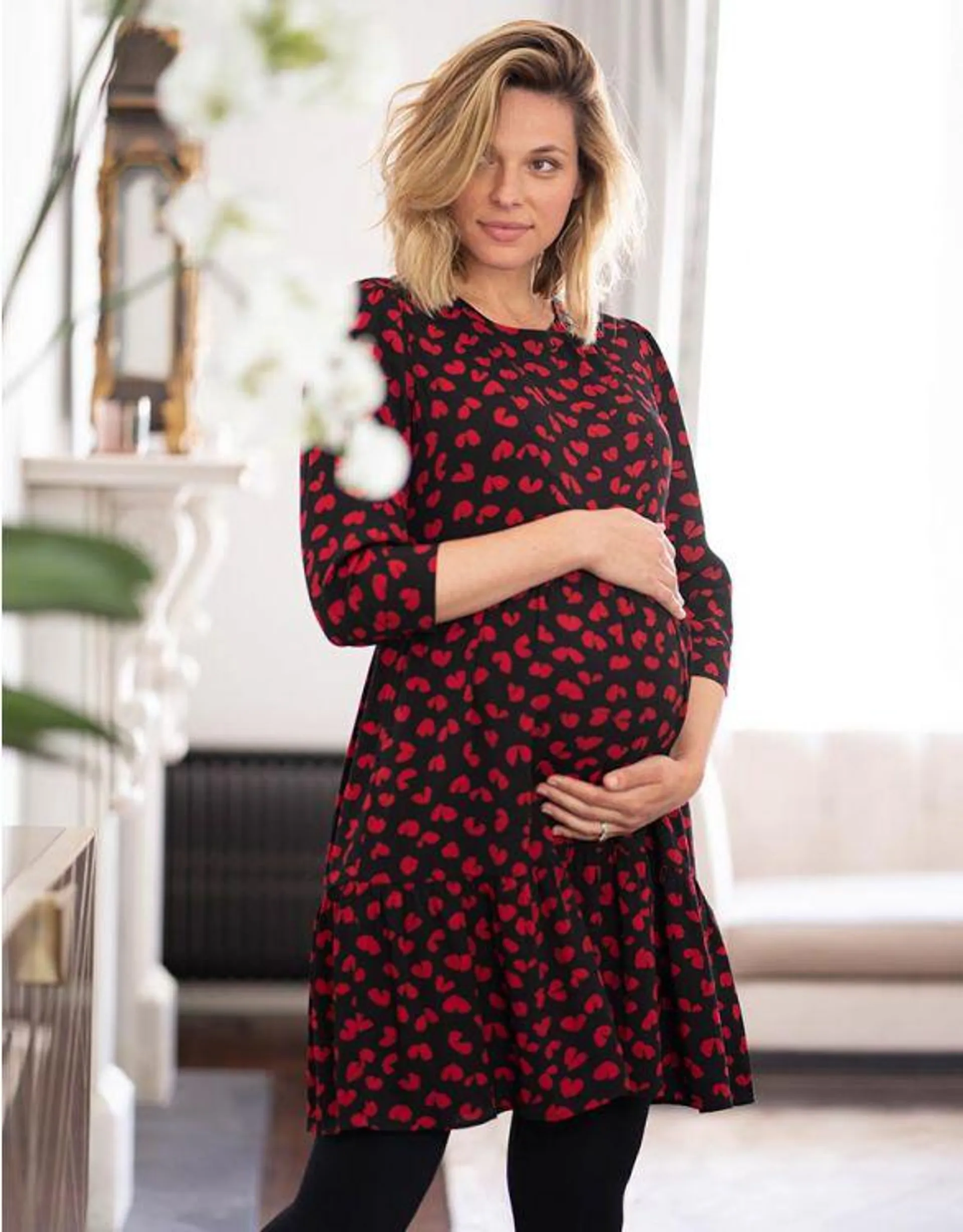 Tiered Maternity & Nursing Dress