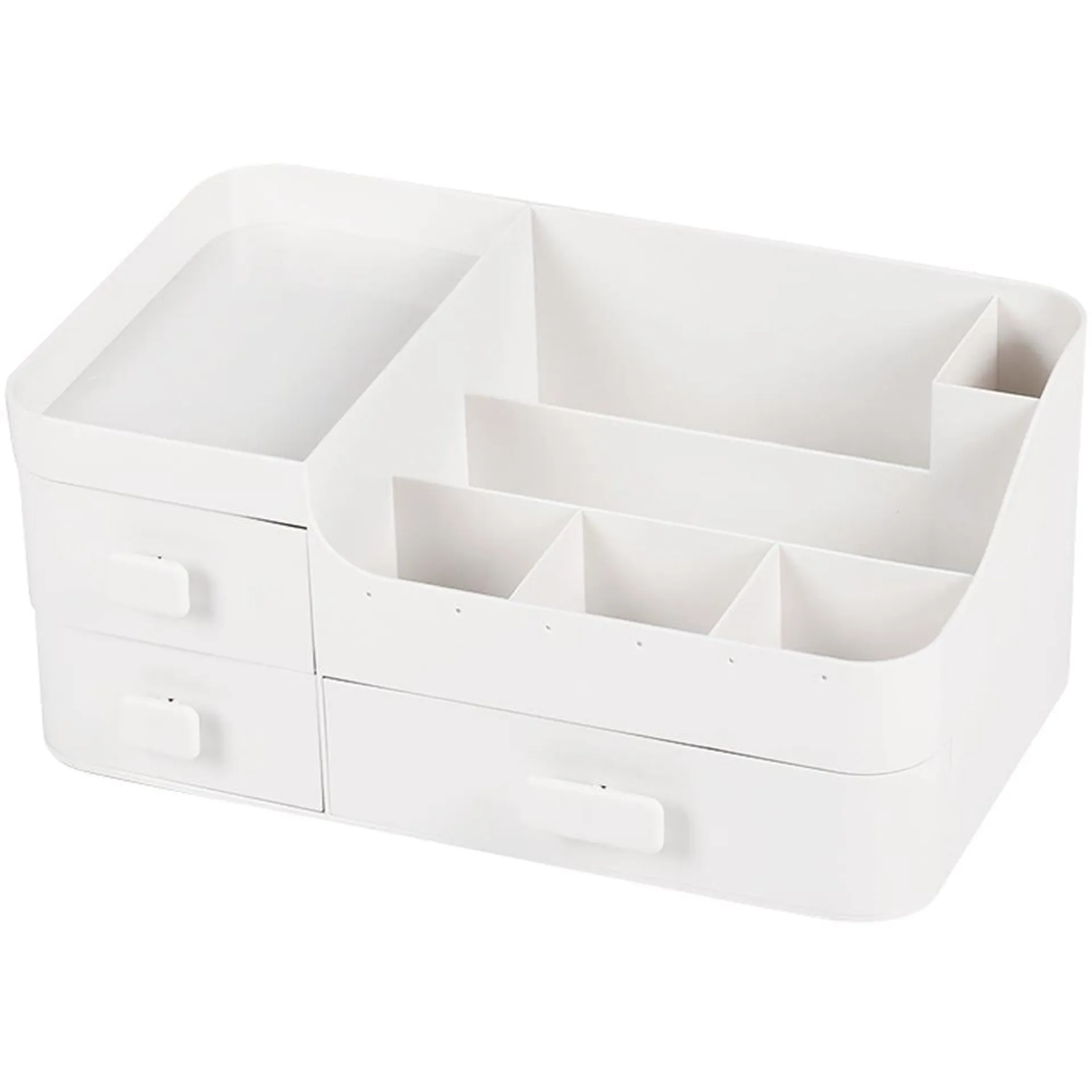 Living and Home 3 Drawer White Plastic Makeup Drawer Organizer