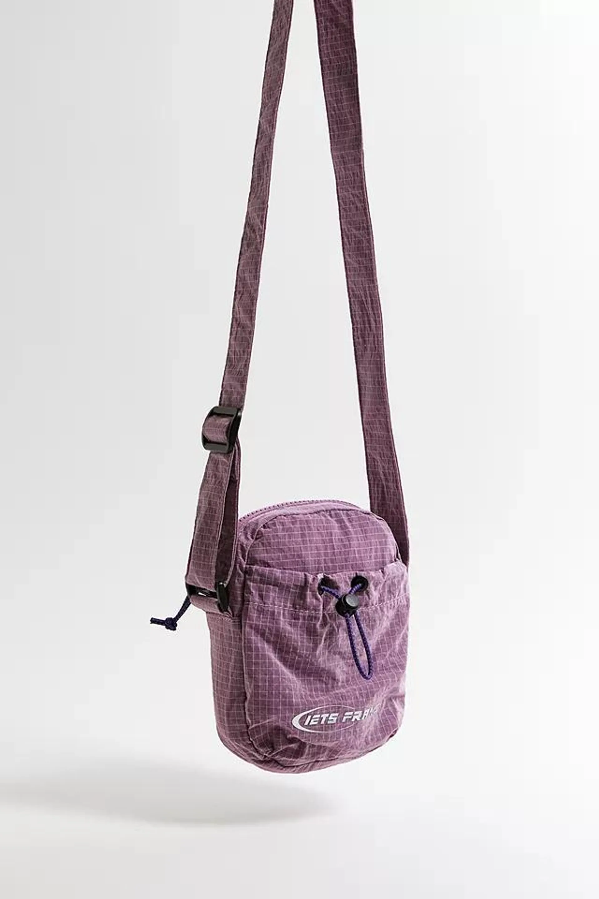 iets frans... Purple Crinkle Grid Crossbody Bag