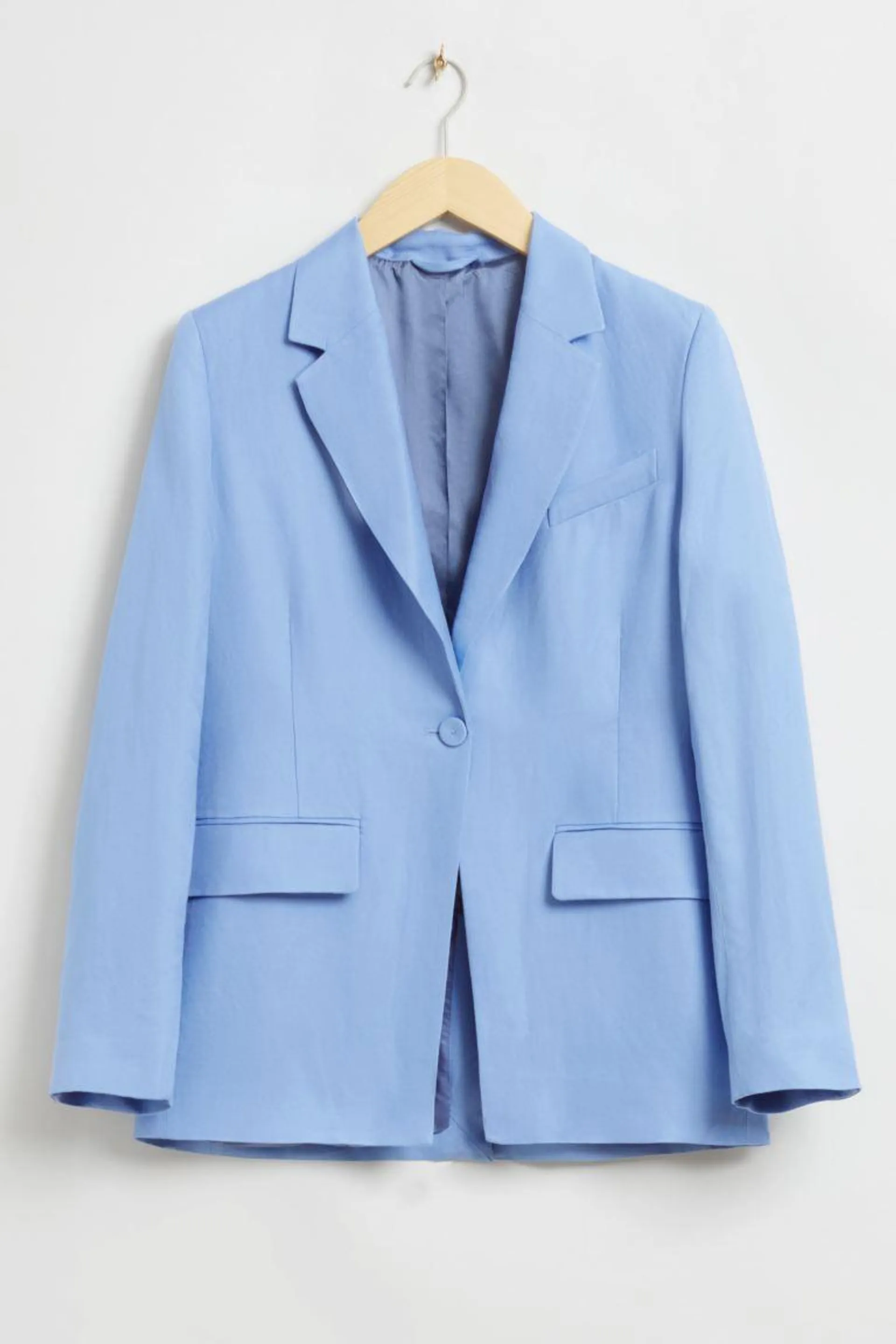 Relaxed Cut-Away Tailored Blazer