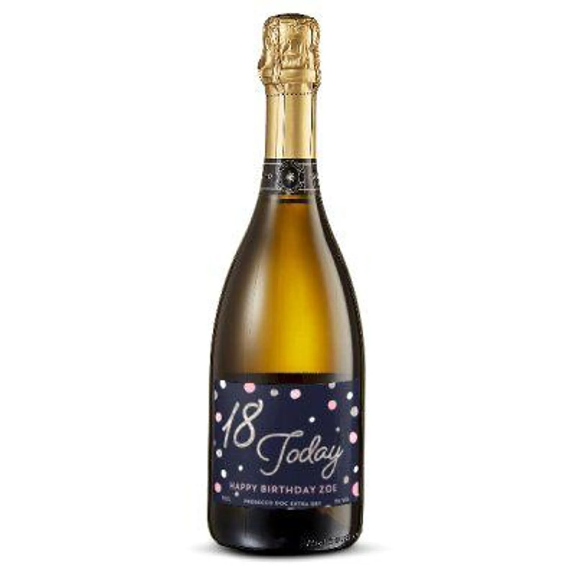 Personalised Prosecco 18th Birthday 75cl