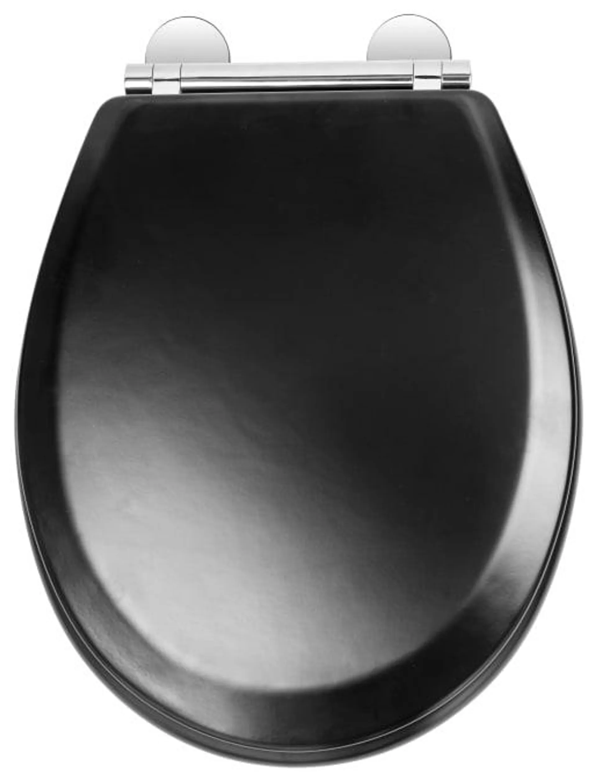 Croydex Lene Flexi-Fix™ Wooden Soft Close Toilet Seat - Black