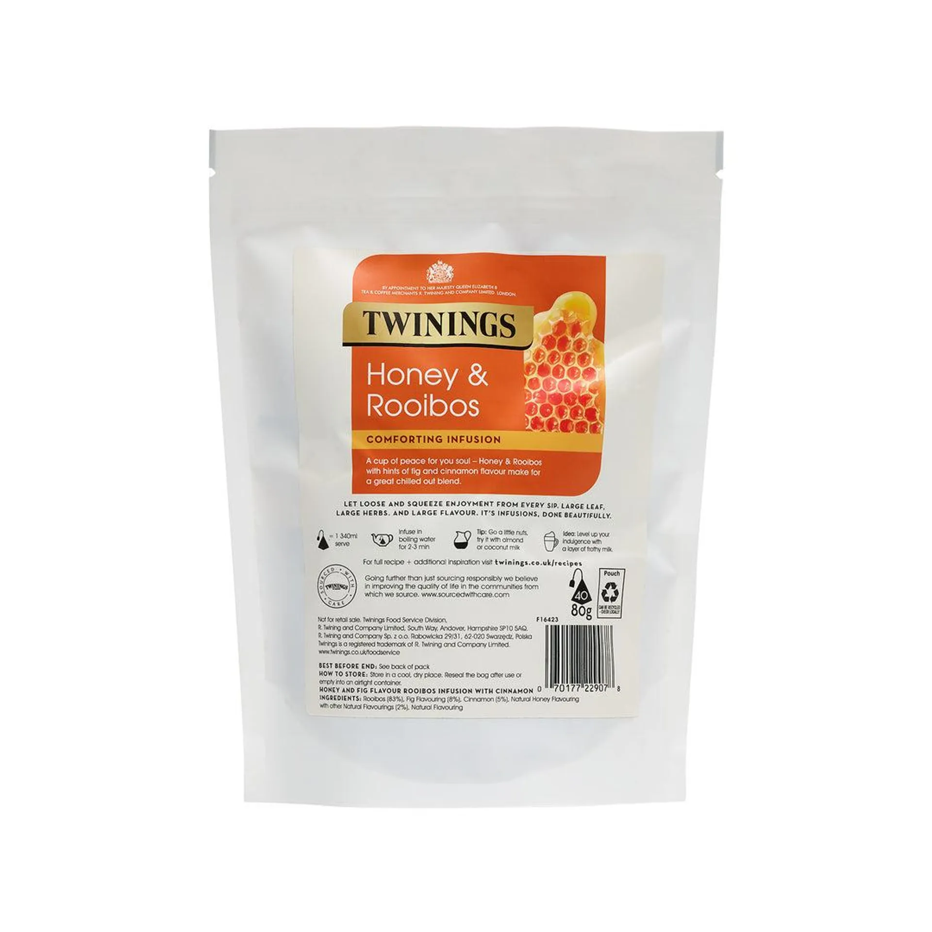 Honey & Rooibos 40 Loose Pyramid Tea Bags