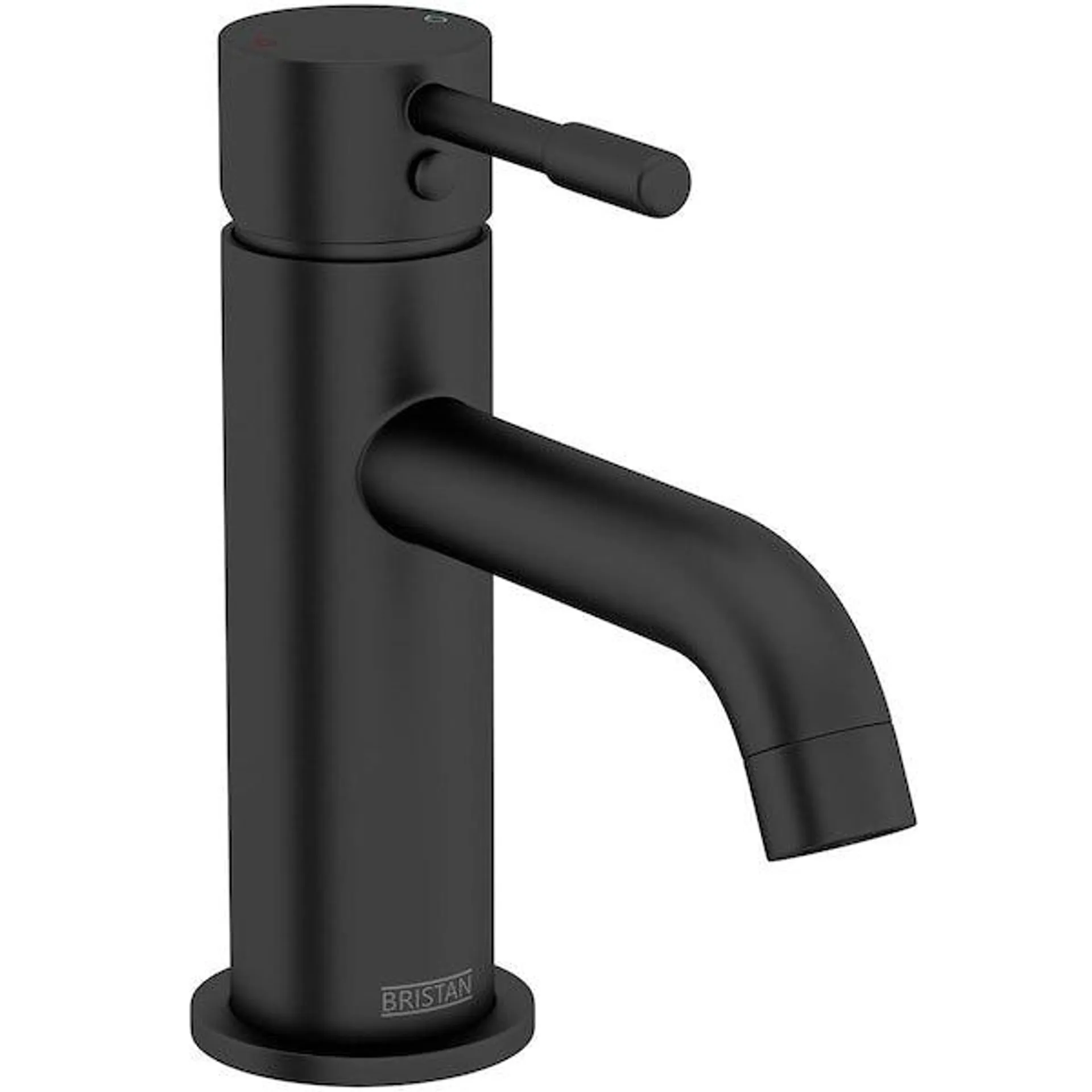 Mila black basin mixer tap with waste