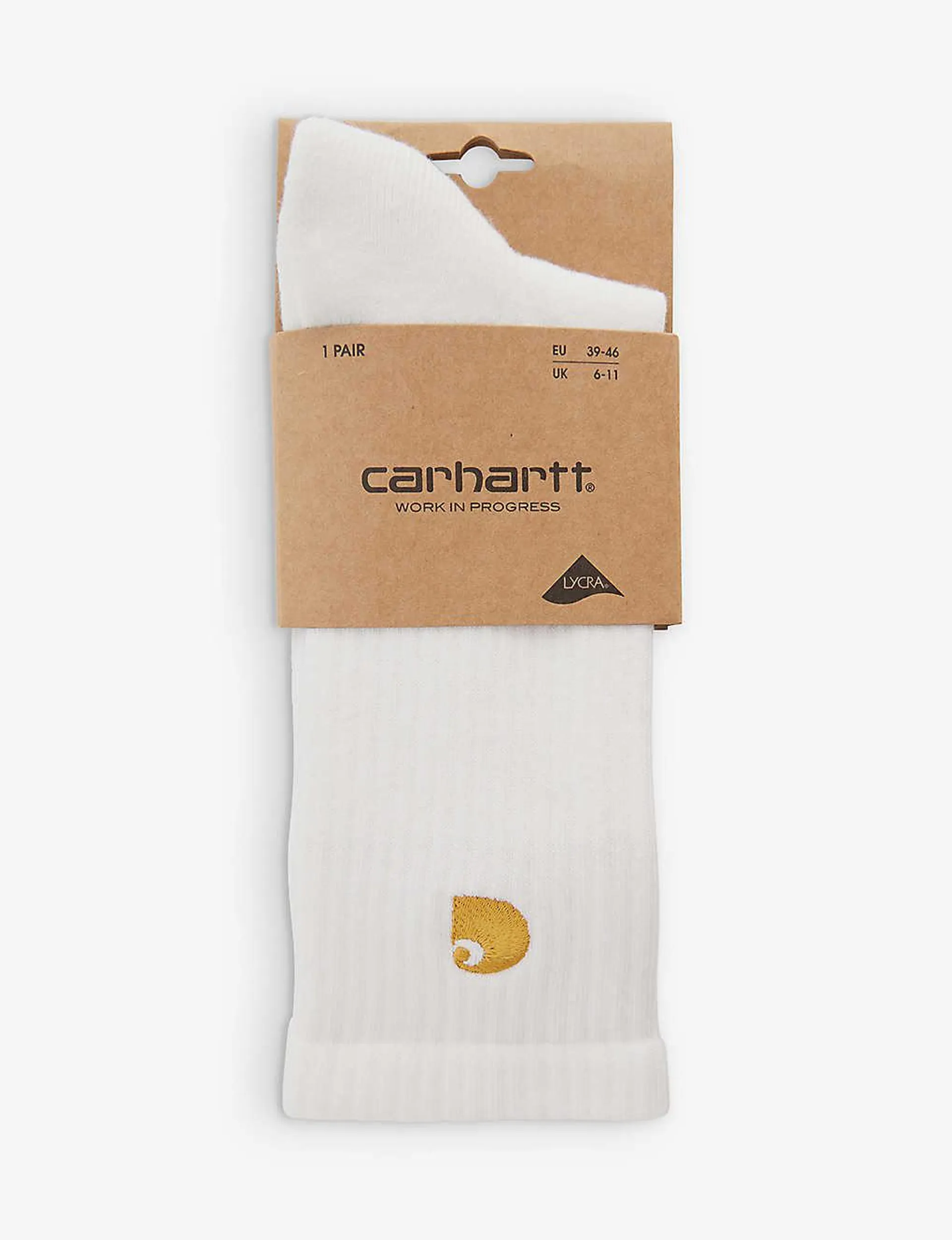 Chase logo-embroidered stretch-cotton blend socks