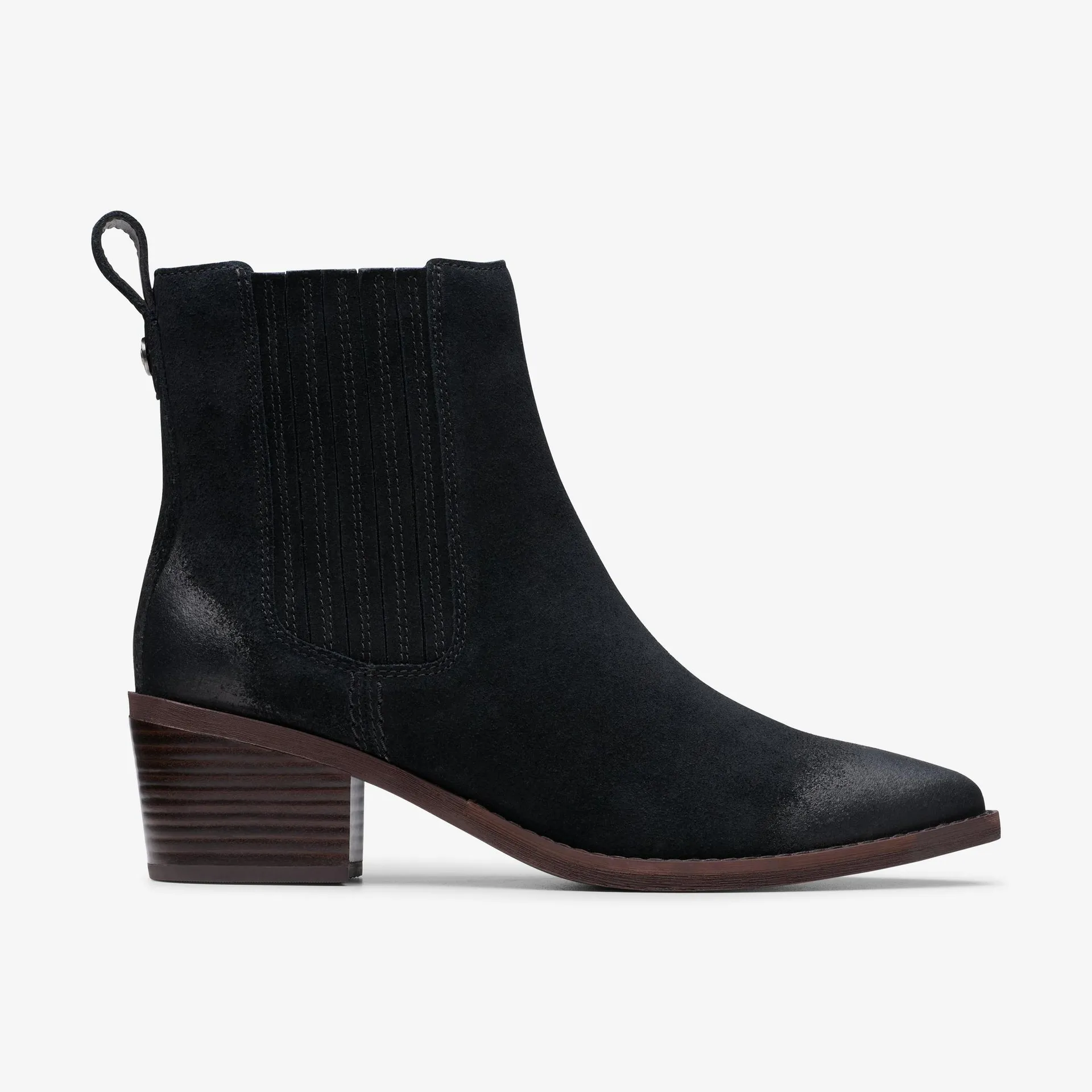 Morzine Top Ankle Boot Black Suede