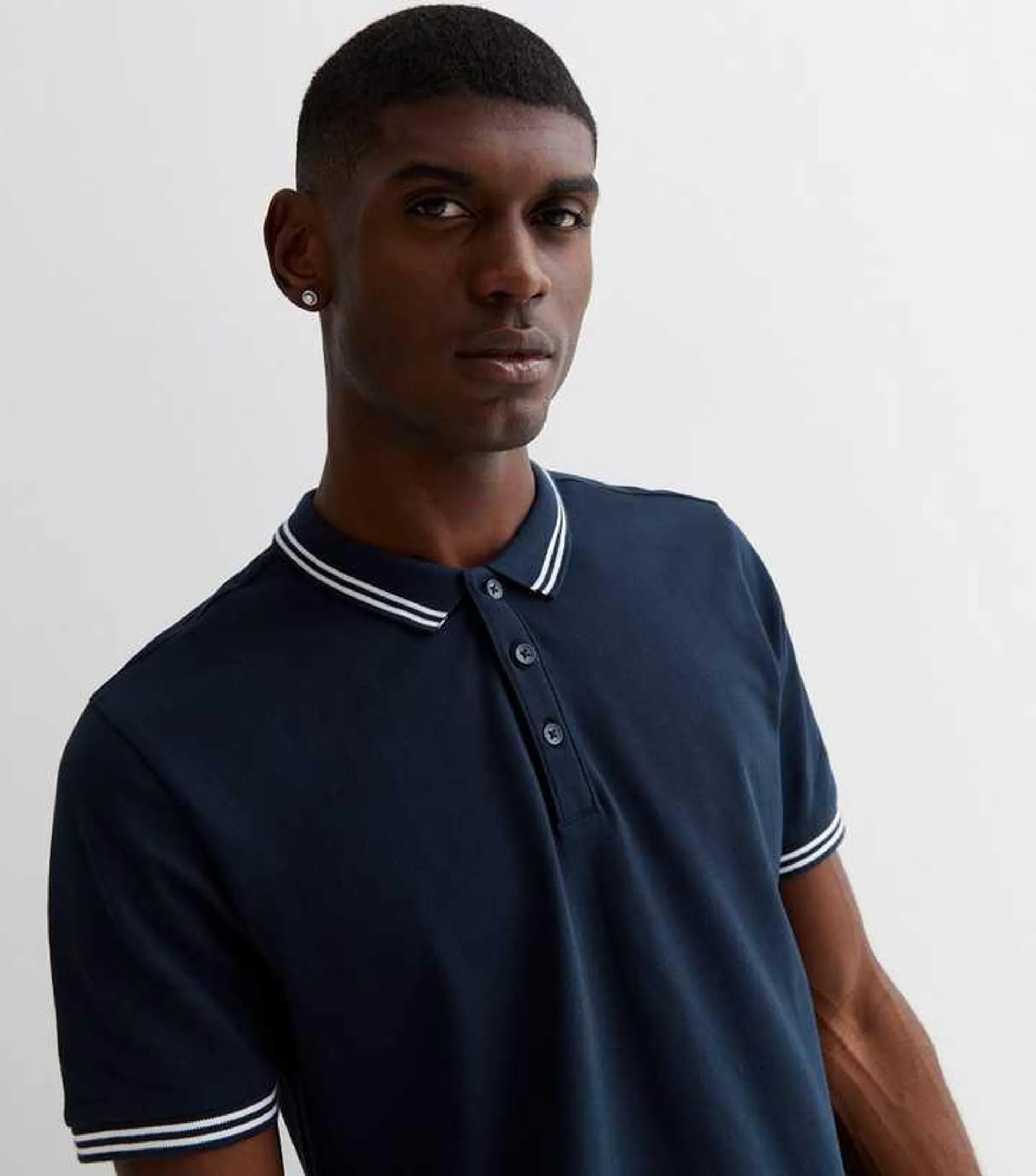 Navy Piqué Short Sleeve Polo Shirt