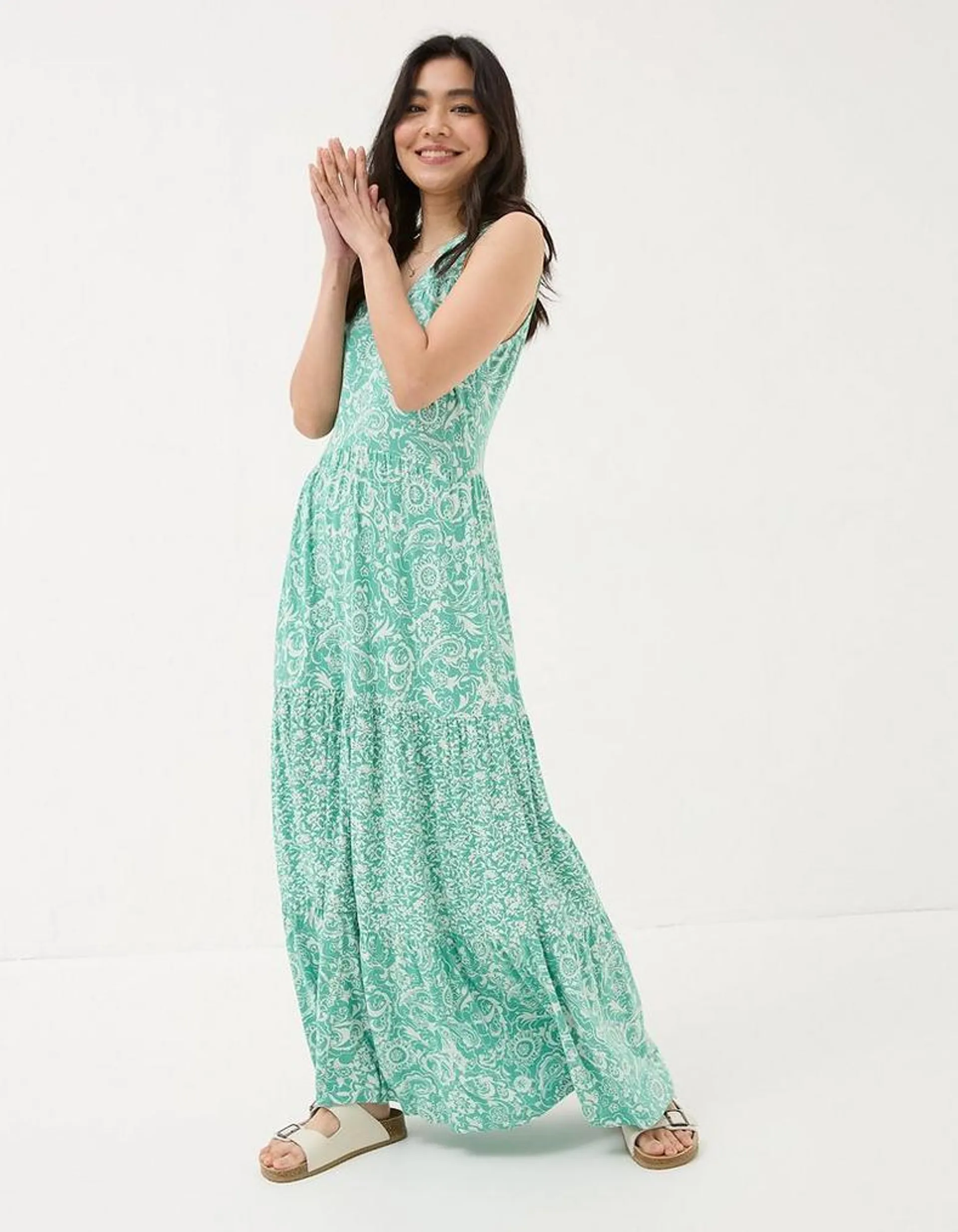 Maya Paisley Jersey Maxi Dress