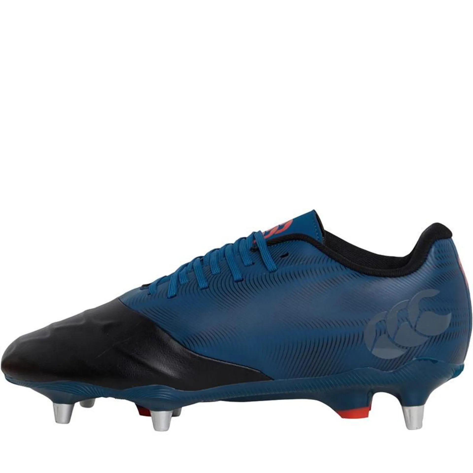 Canterbury Mens CCC Phoenix Genesis Team SG Soft Ground Rugby Boots Blue/​Black/​Orange