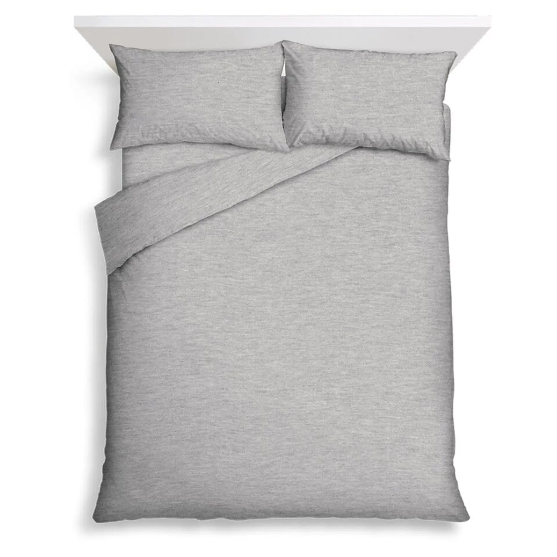 F&F Home Bedding Grey Marl Jersey Duvet Set King