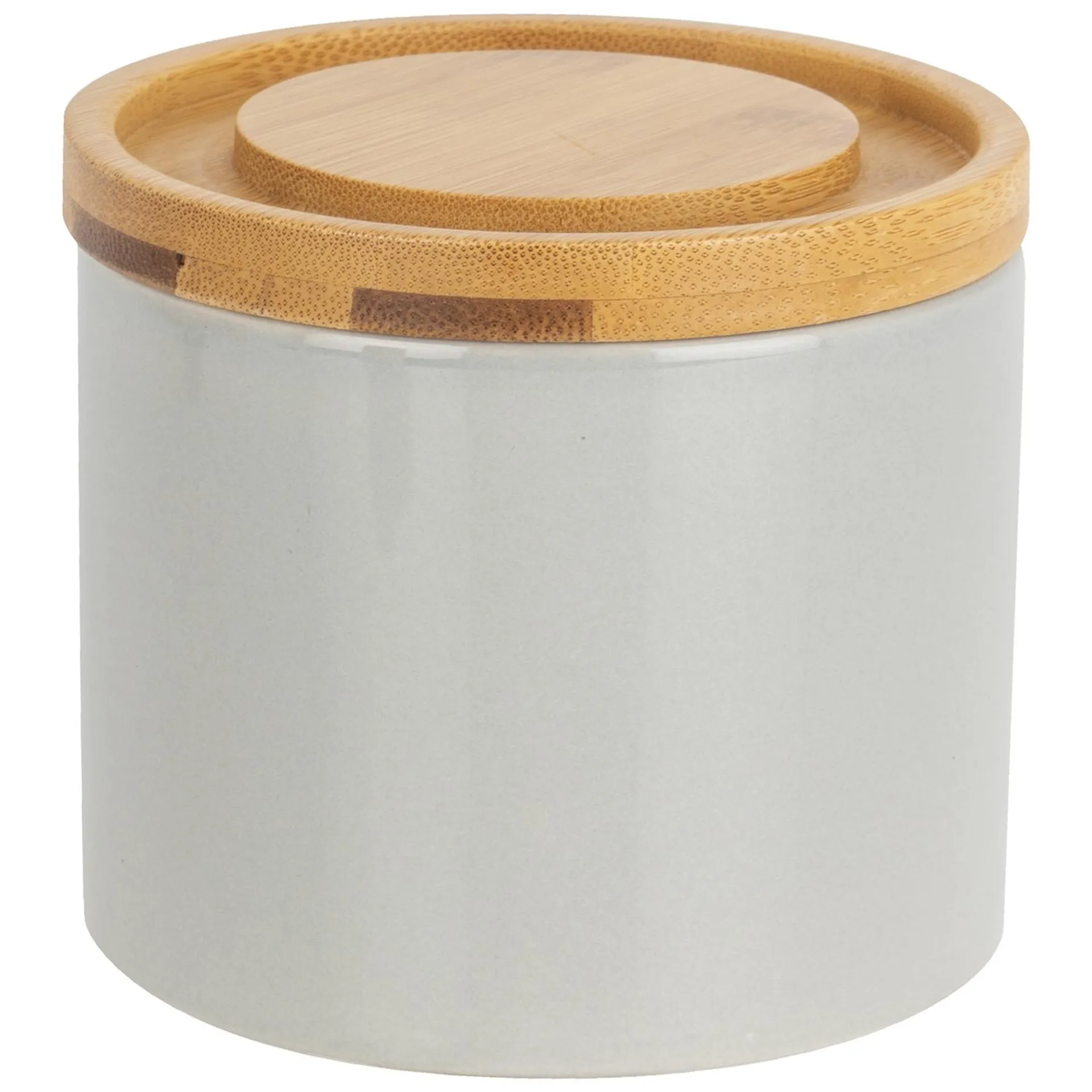 Bamboo Lid Stacking Canister - Grey