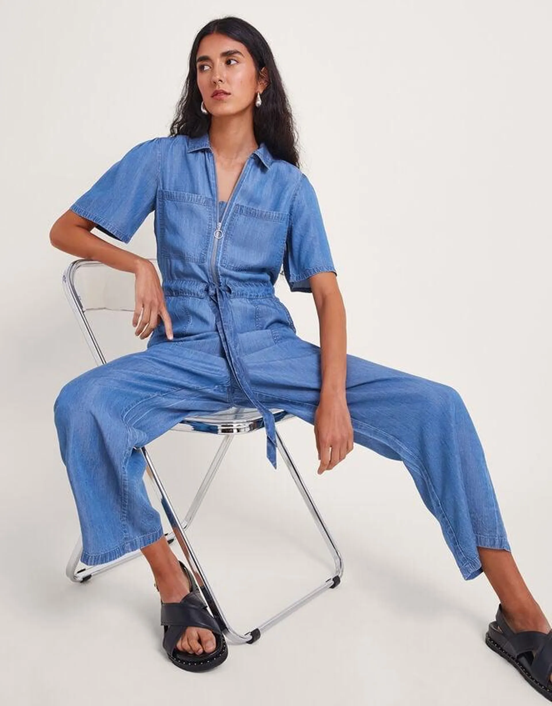 Tara Denim Jumpsuit Blue