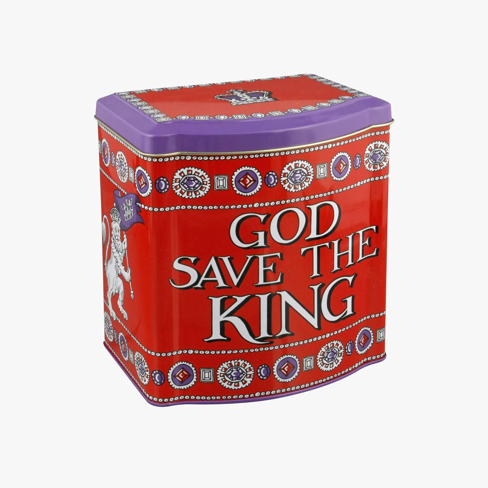 God Save The King Tin Tea Caddy