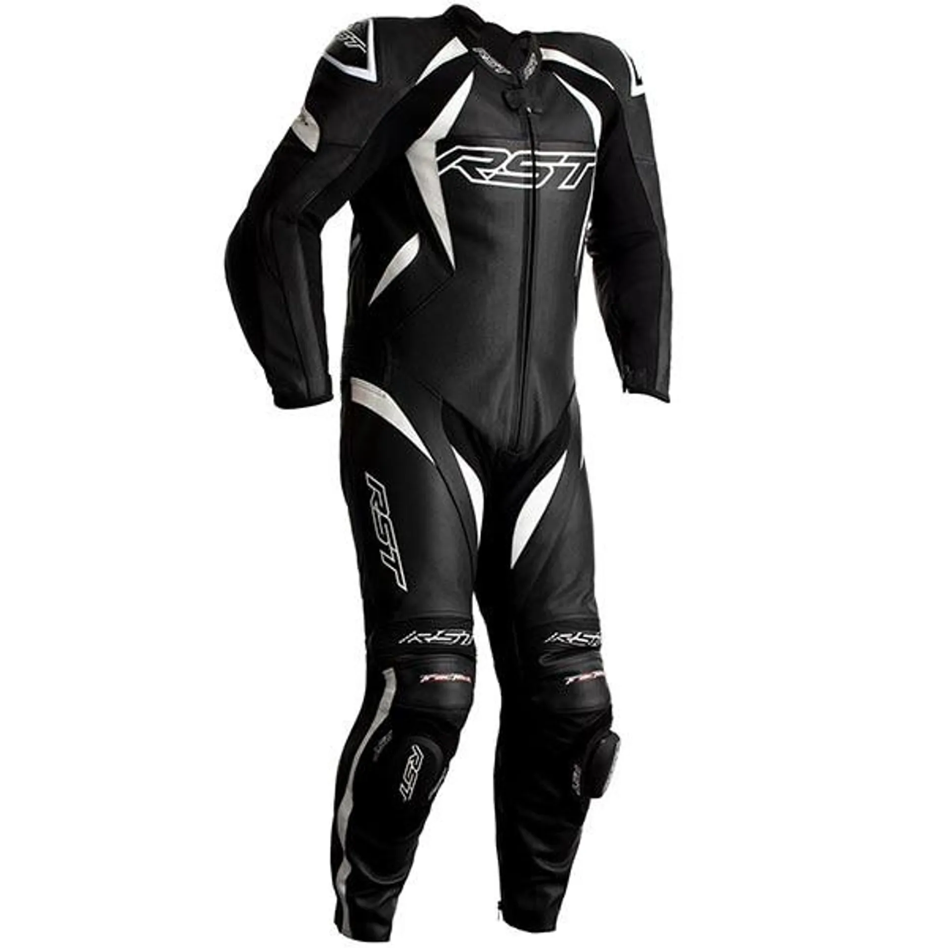 RST Kids Tractech Evo 4 CE One Piece Leather Suit - Black / White