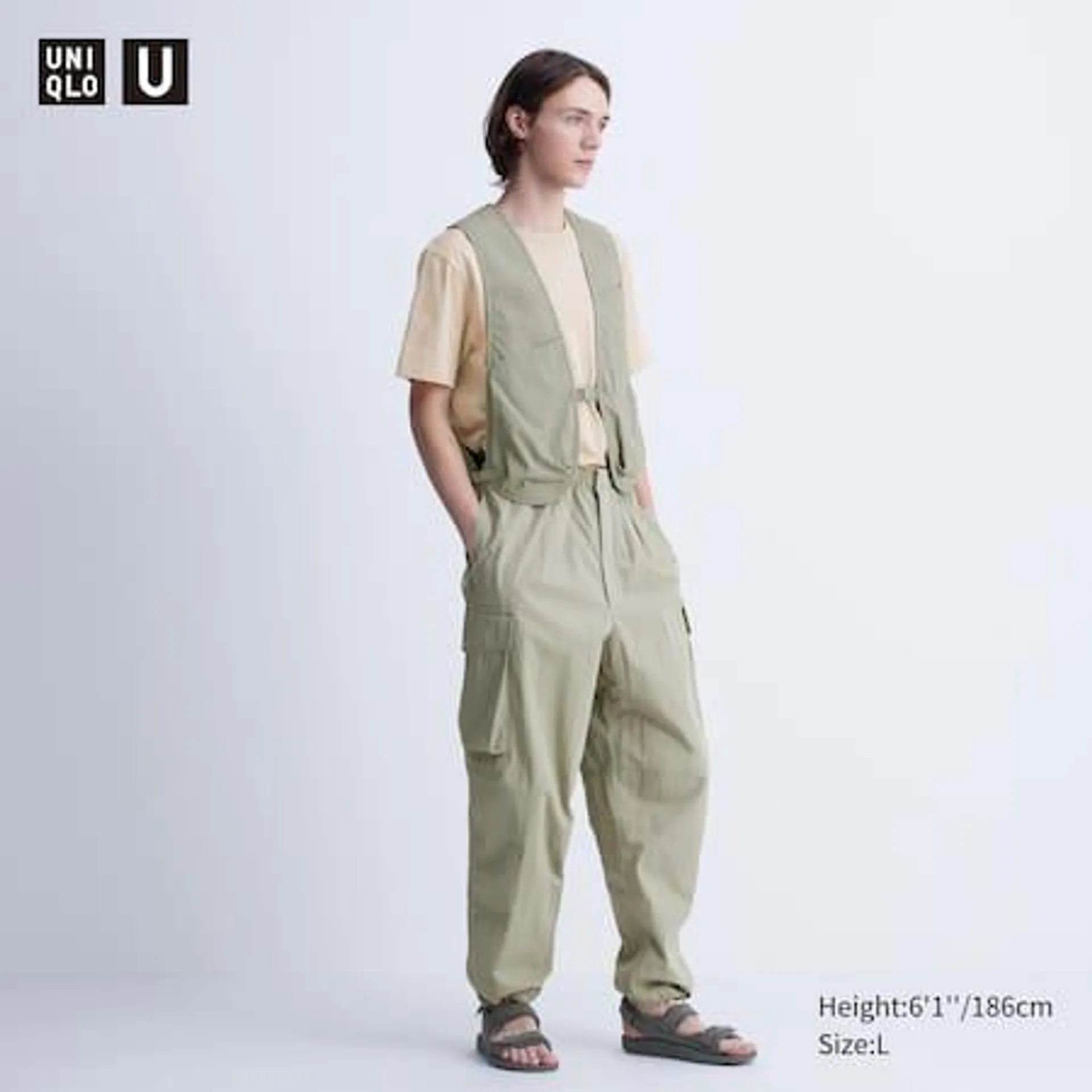 Wide Leg Parachute Cargo Trousers