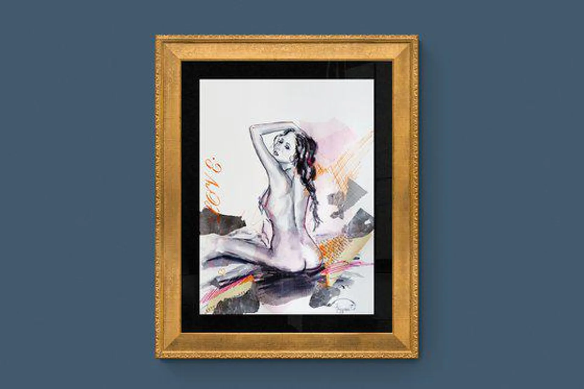 Moment- Nude woman Watercolor Painting (2022)