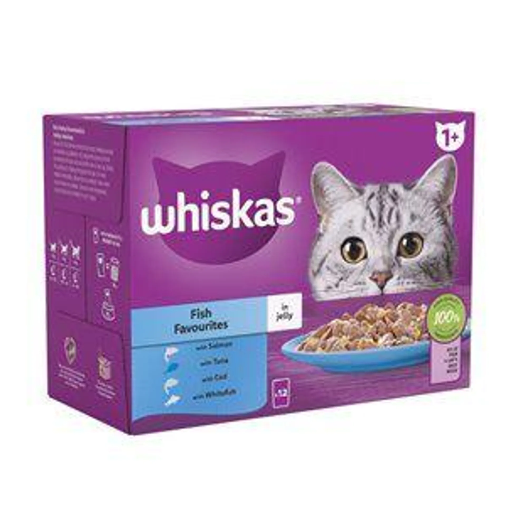 Whiskas 1+ Fish Favourites In Jelly Multipack