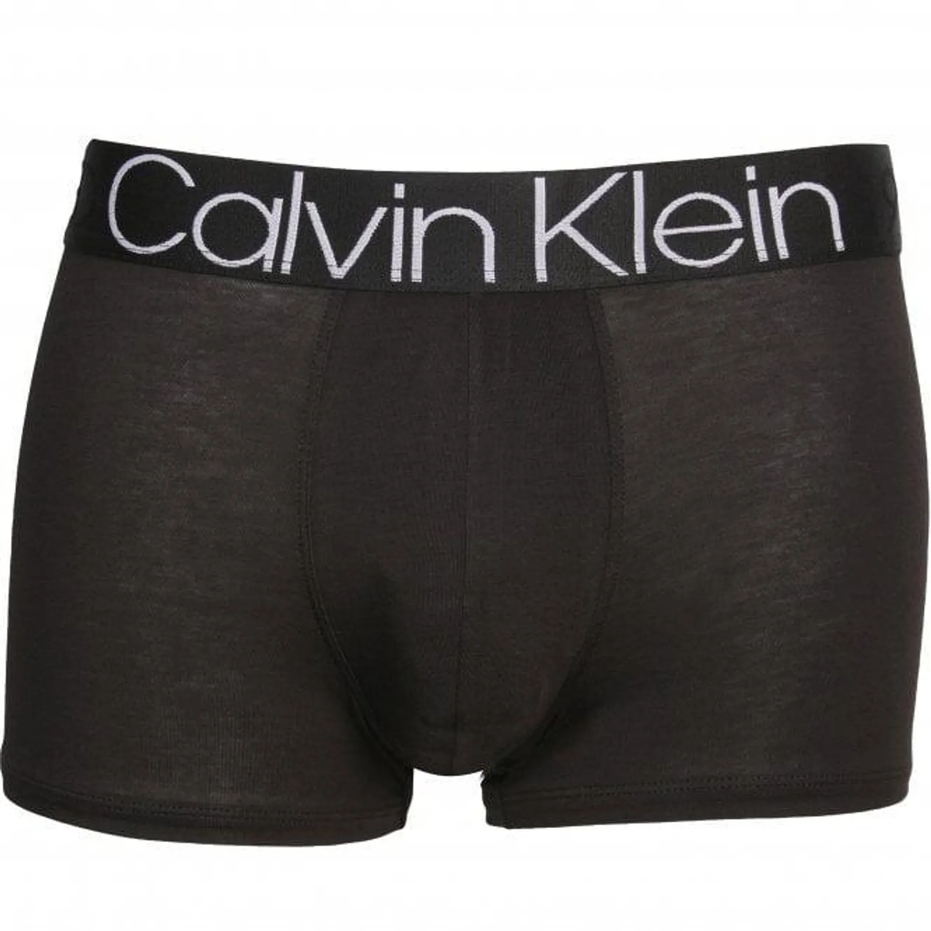 Calvin Klein Supima Cotton Stretch Retro Logo Boxer Trunk, Black