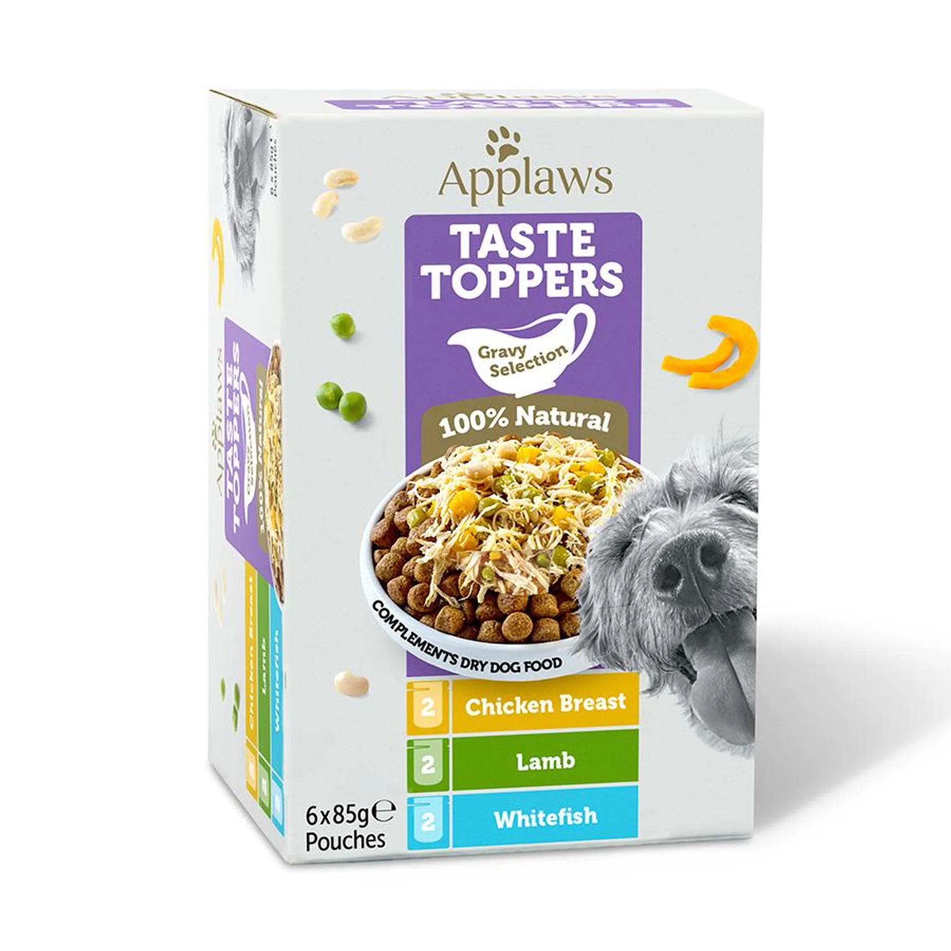 Applaws Taste Toppers Natural Wet Dog Food Gravy 6x85g