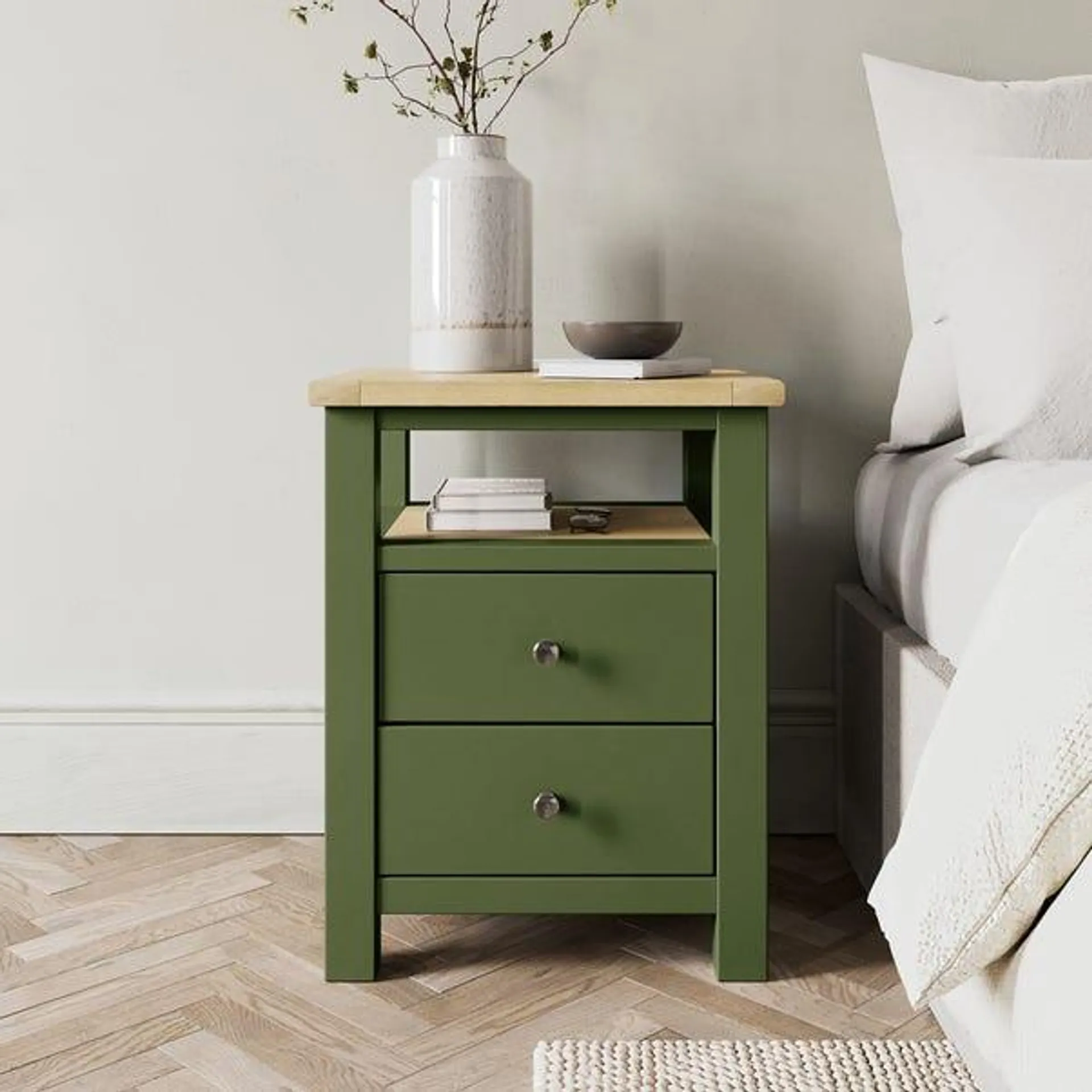 Olney 2 Drawer Bedside Table