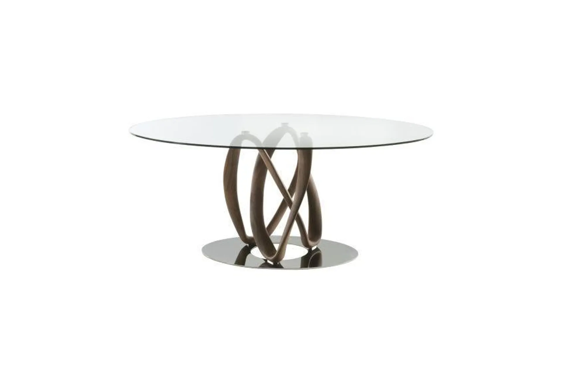 Infinity Elliptical Dining Table, Canaletta Walnut