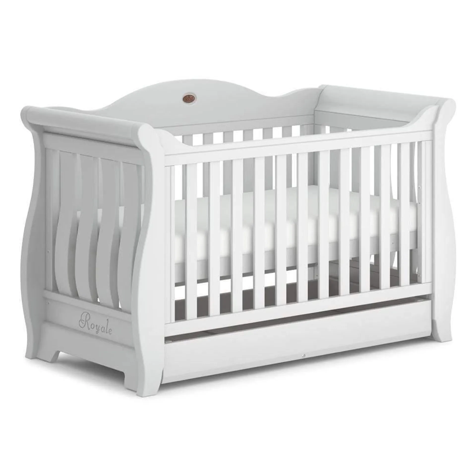 Boori Sleigh Royale Cotbed Barley White