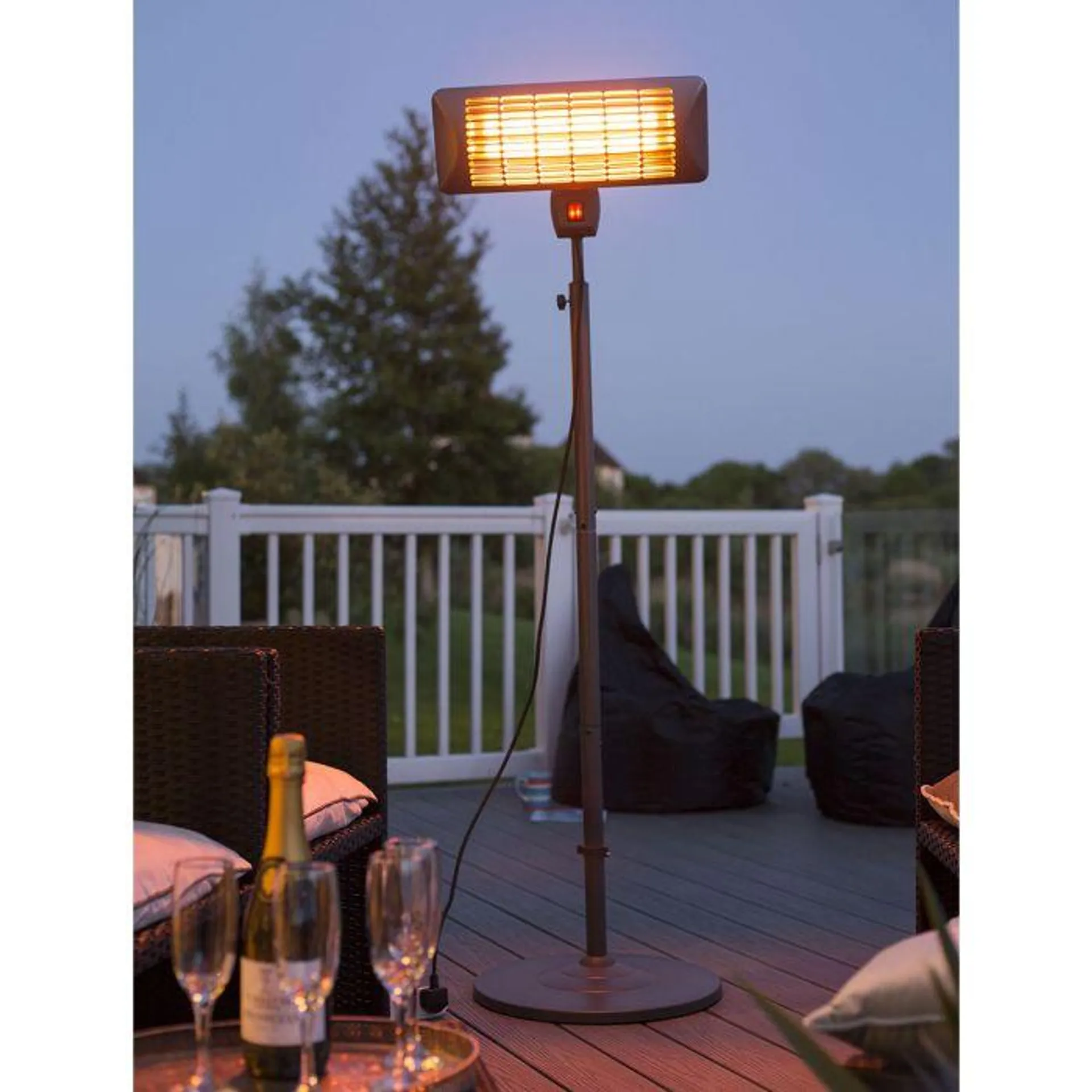 La Hacienda Standing Quartz Patio Heater