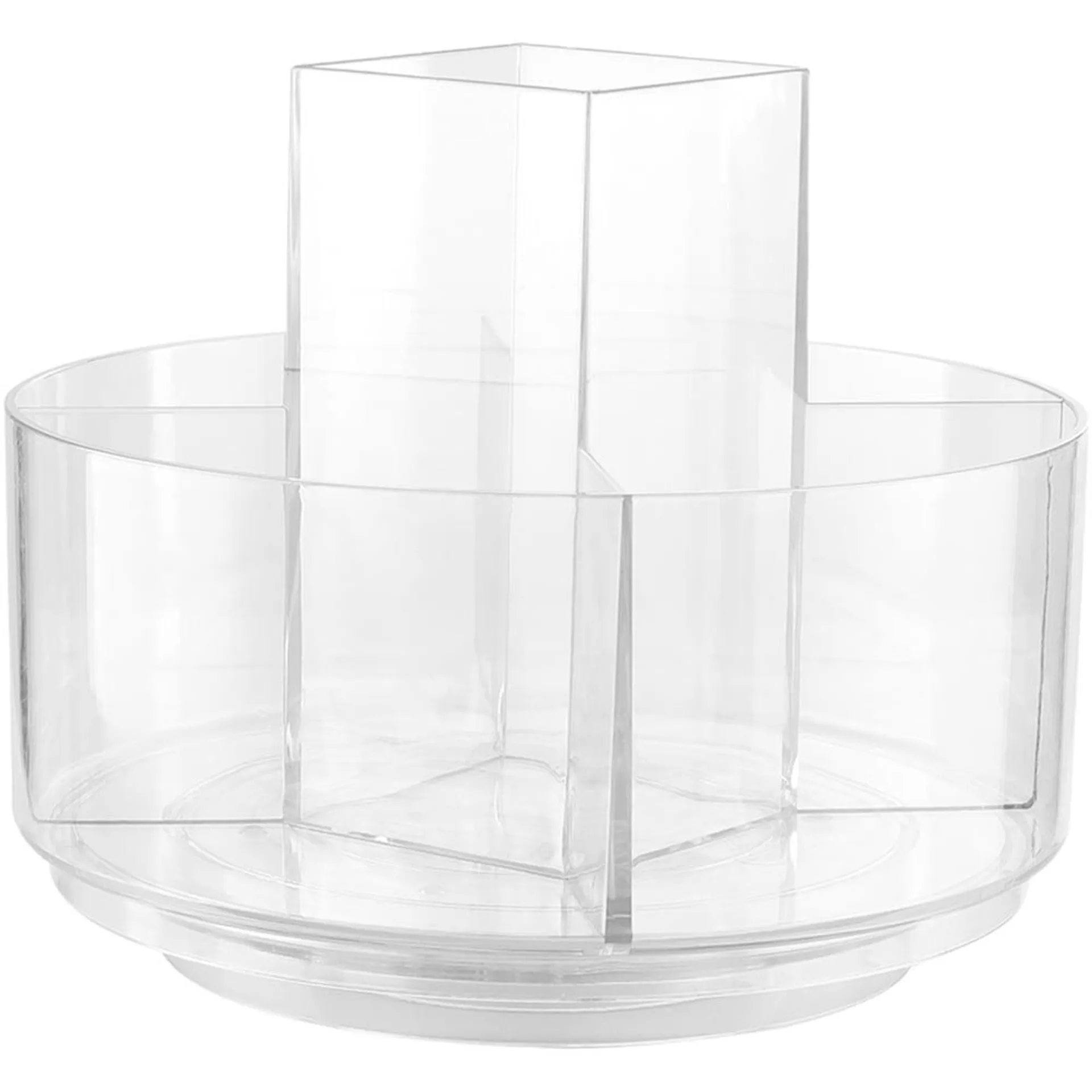 Living and Home Circular Transparent Desktop Makeup Storage Carousel