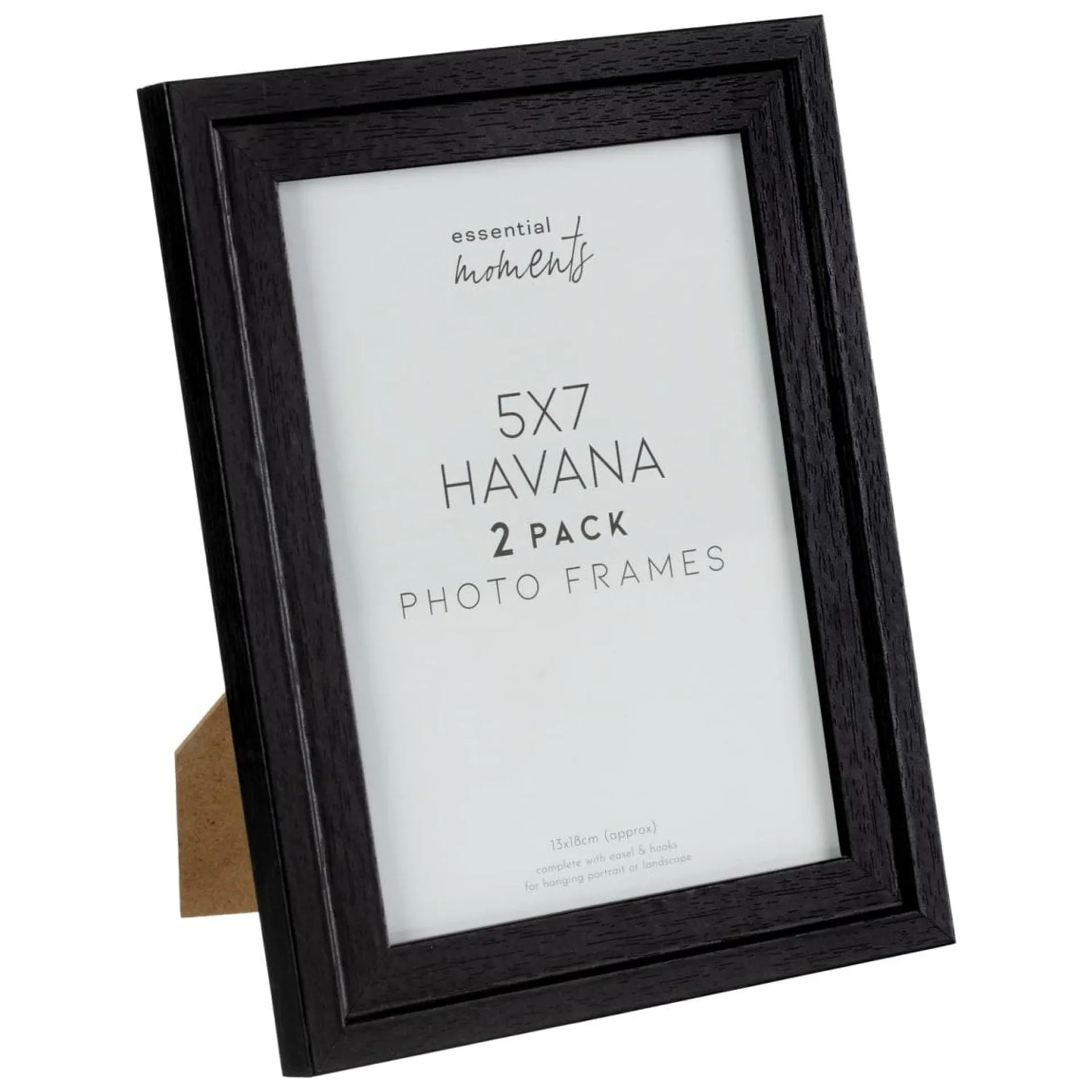 Havana Photo Frame 5 x 7" 2pk - Black