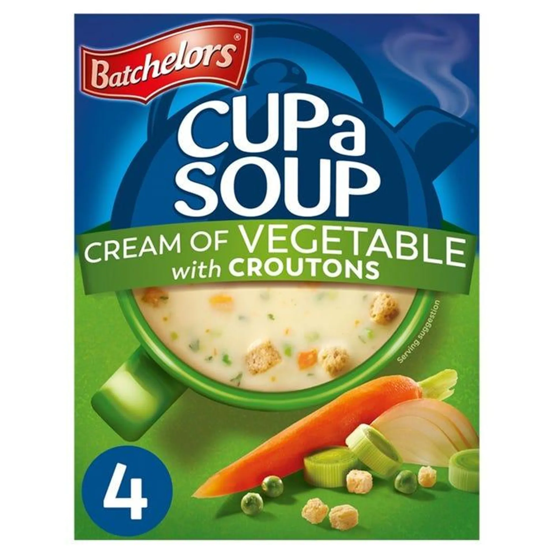 Batchelors Cup a Soup Cream of Vegetable with Croutons (Pack of 4)