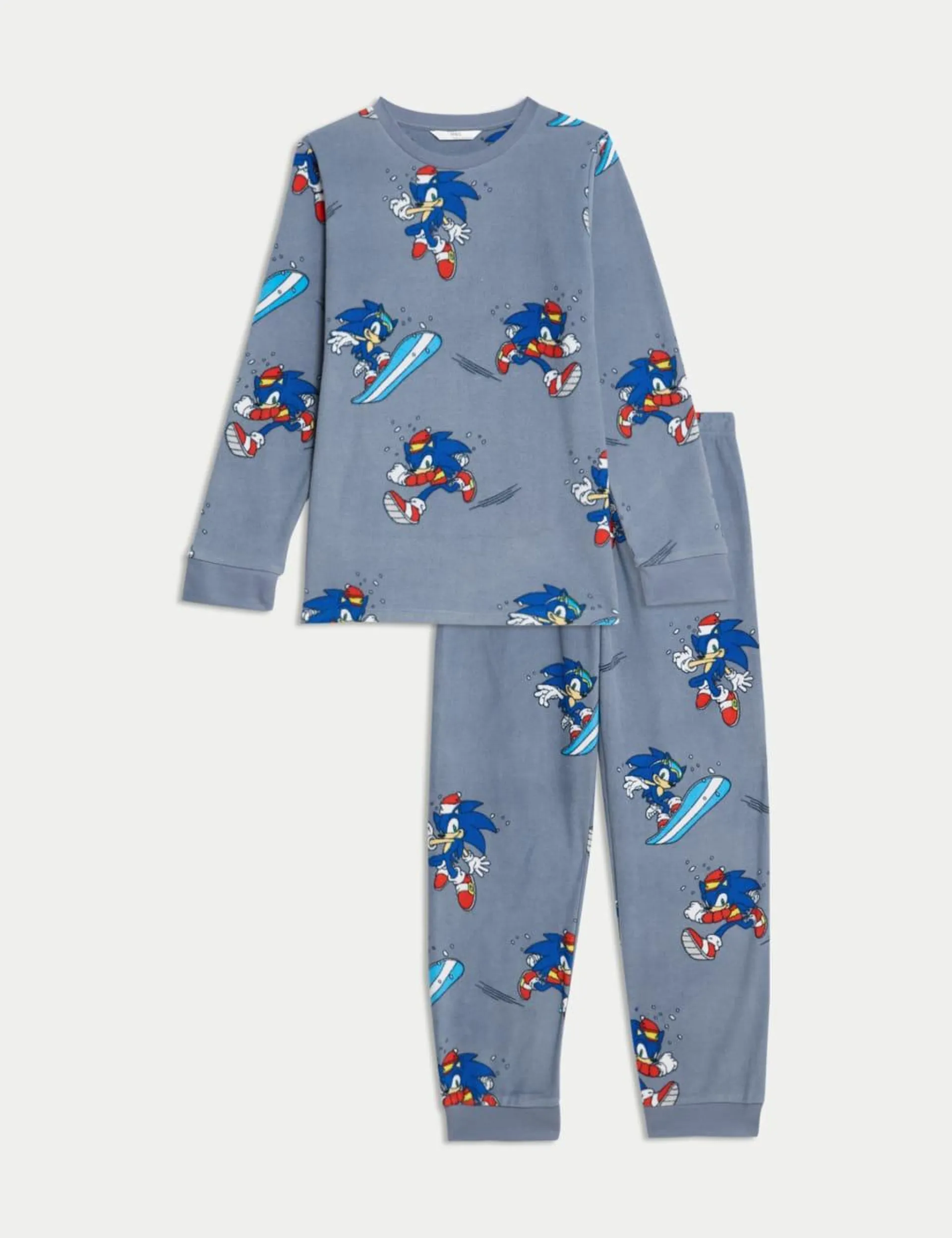 Christmas Fleece Sonic the Hedgehog™ Pyjamas (3-14 Yrs)