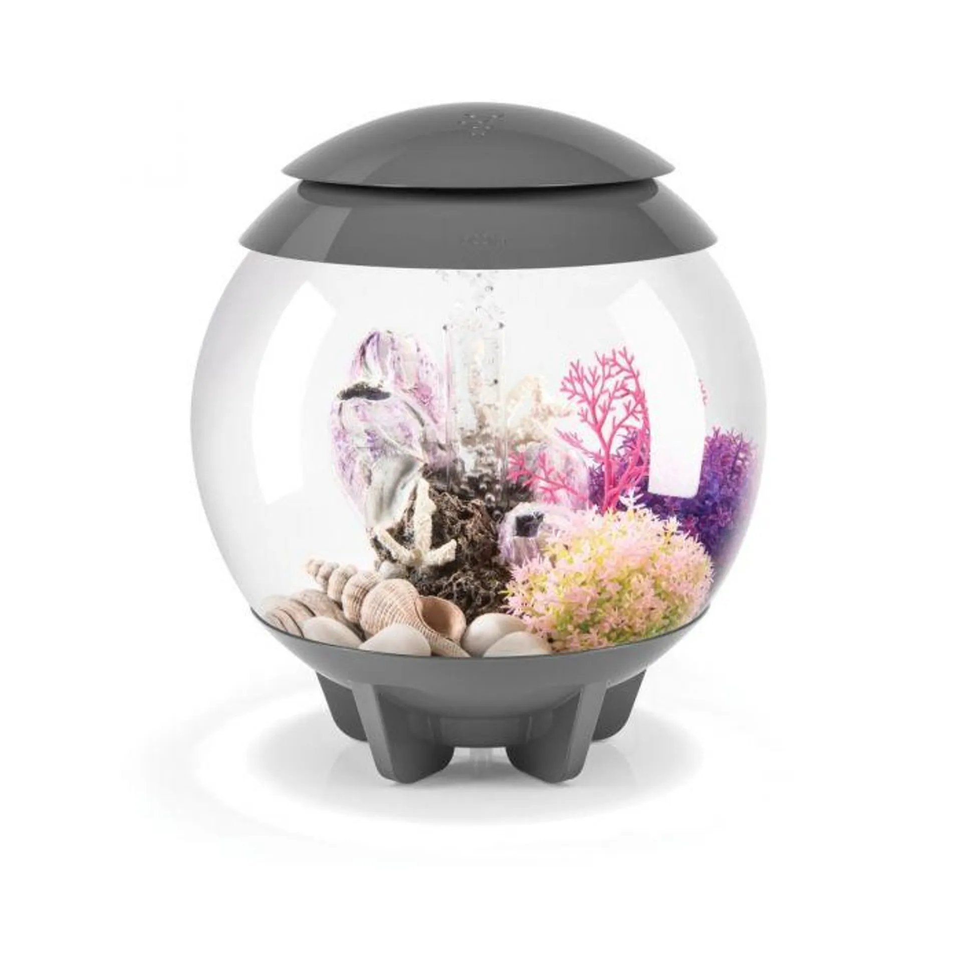 BiOrb Grey Halo Coldwater Aquarium with Multi Coloured LED - 15L