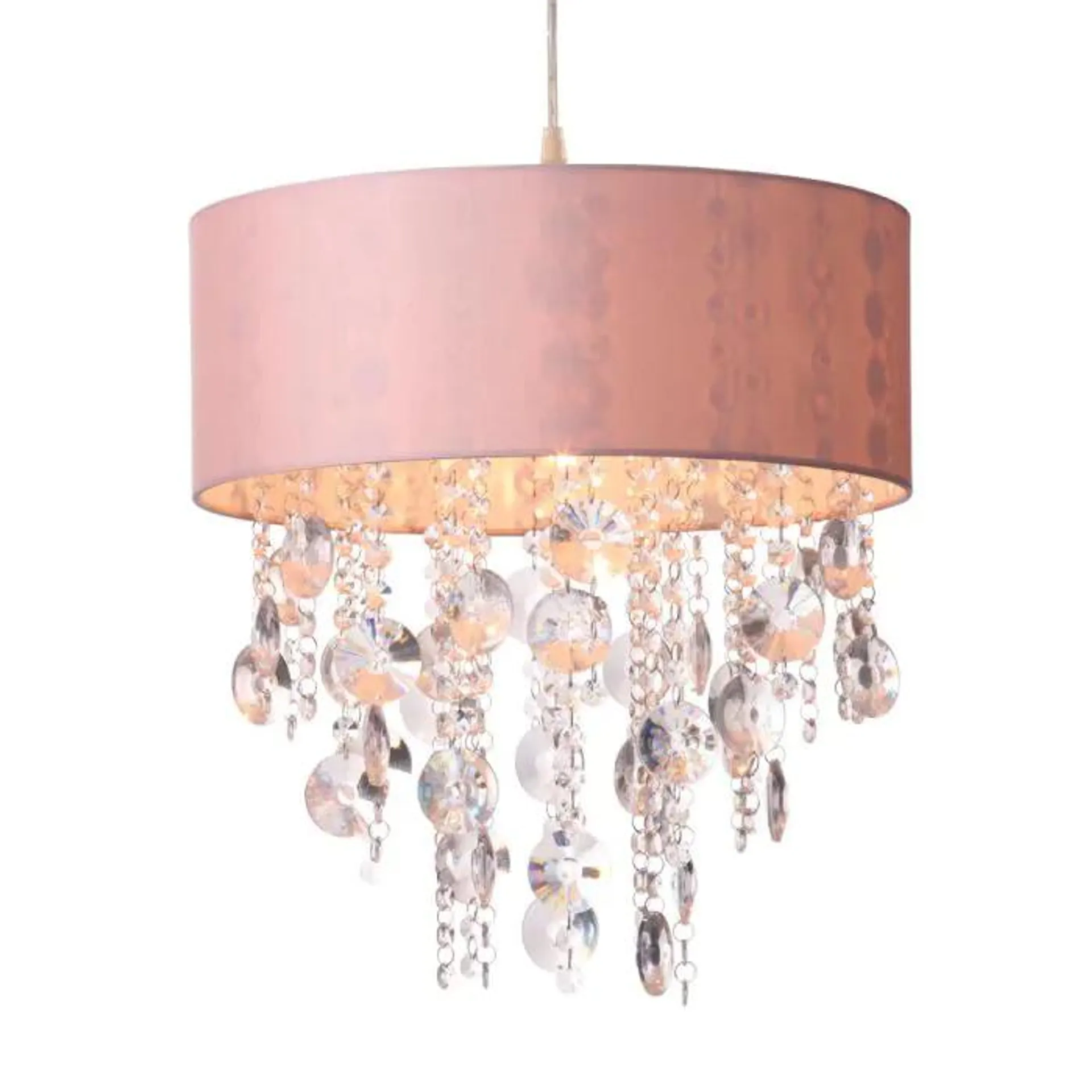 Millie Crystal Effect Droplet Easy Fit Shade, Pink
